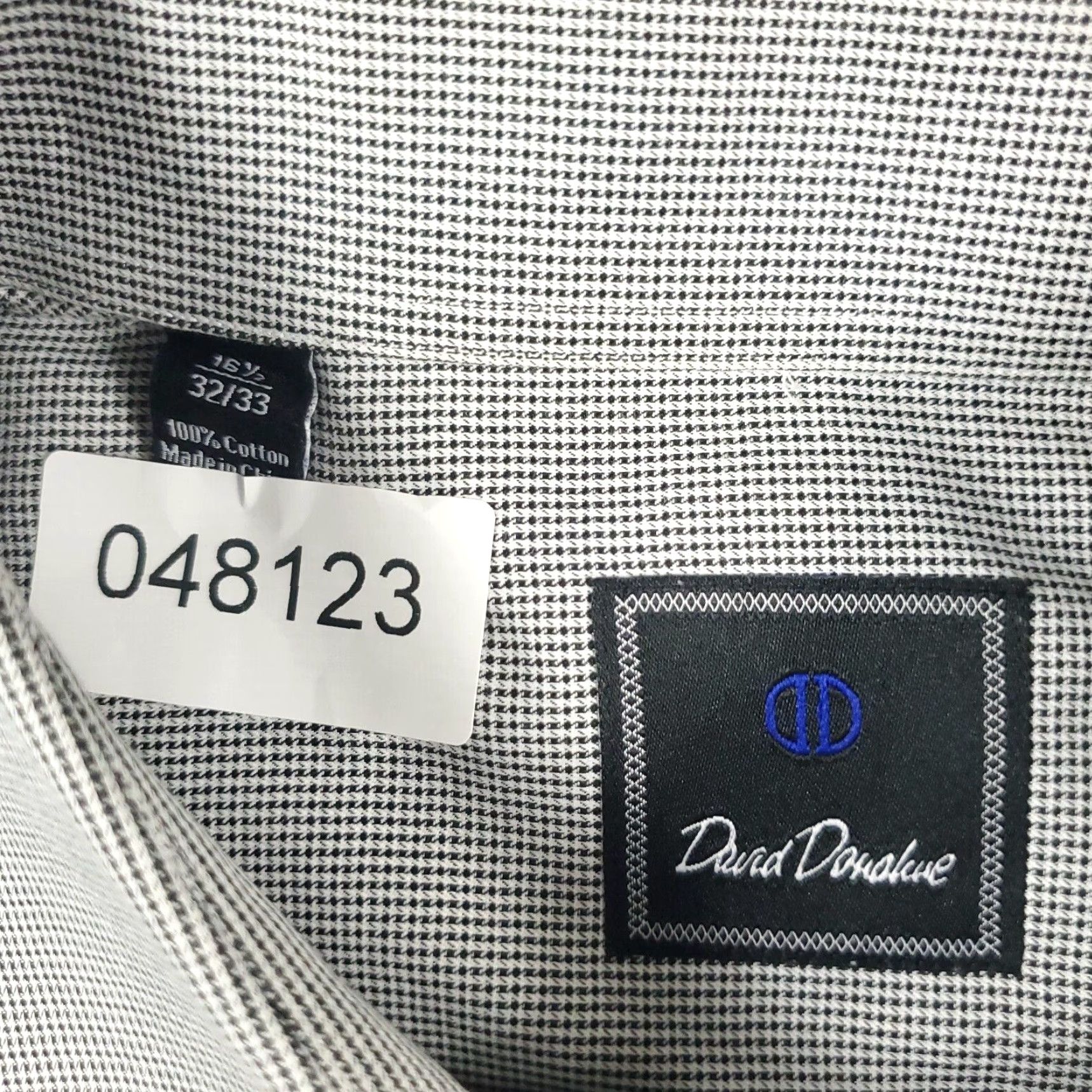 David Donahue David Donahue Gray Dress Shirt Men's Size 16.5 Long Sleeve Button Up Regular Fit Size 42R - 6 Thumbnail