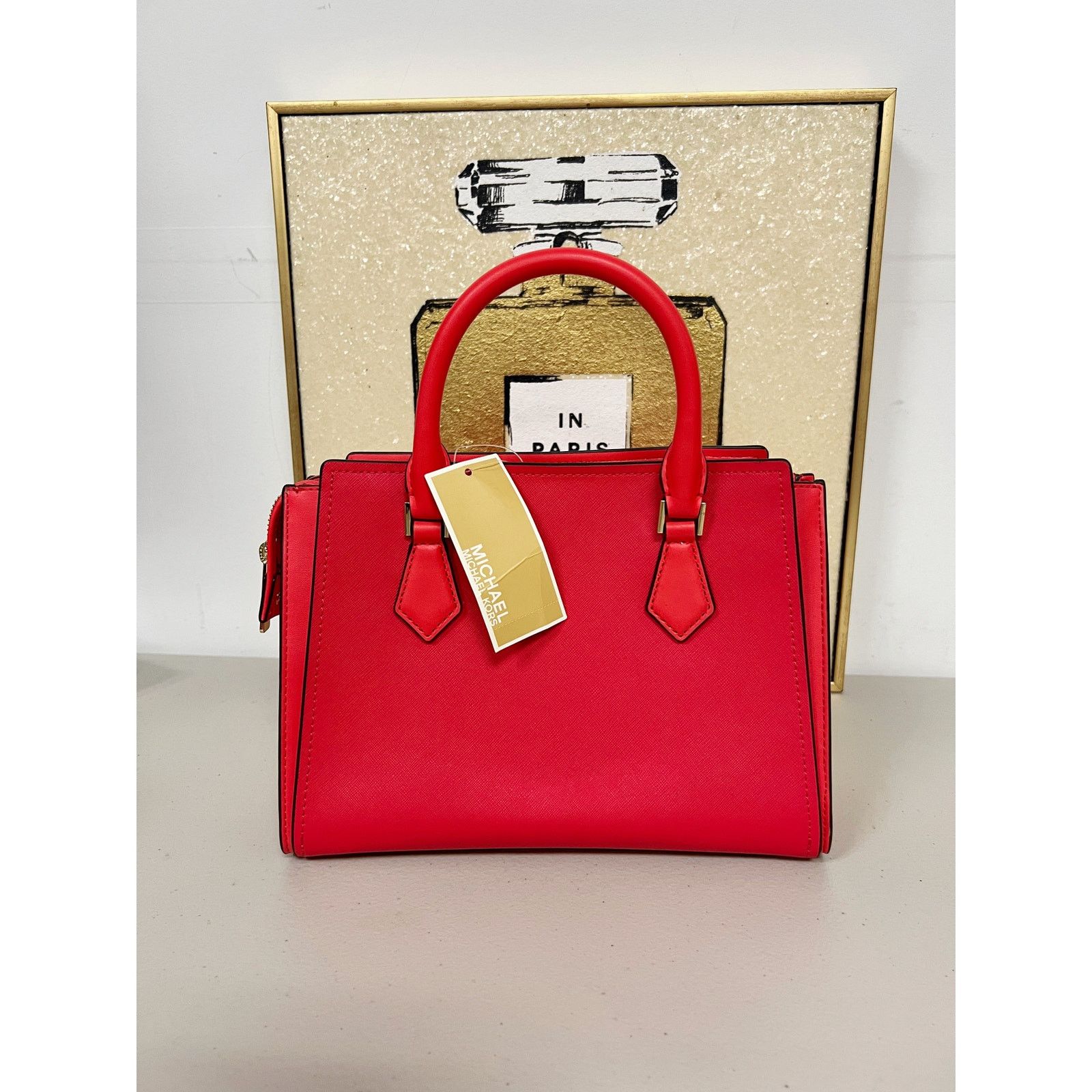 Michael Kors Michael Kors 35T0GWXM2L Hope Medium Saffiano Leather Satchel Size ONE SIZE - 2 Thumbnail