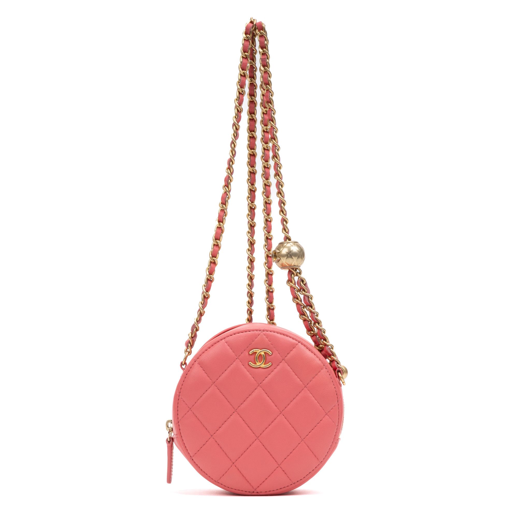 Chanel Pearl Crush Round Chain Clutch Mini Size ONE SIZE - 1 Thumbnail