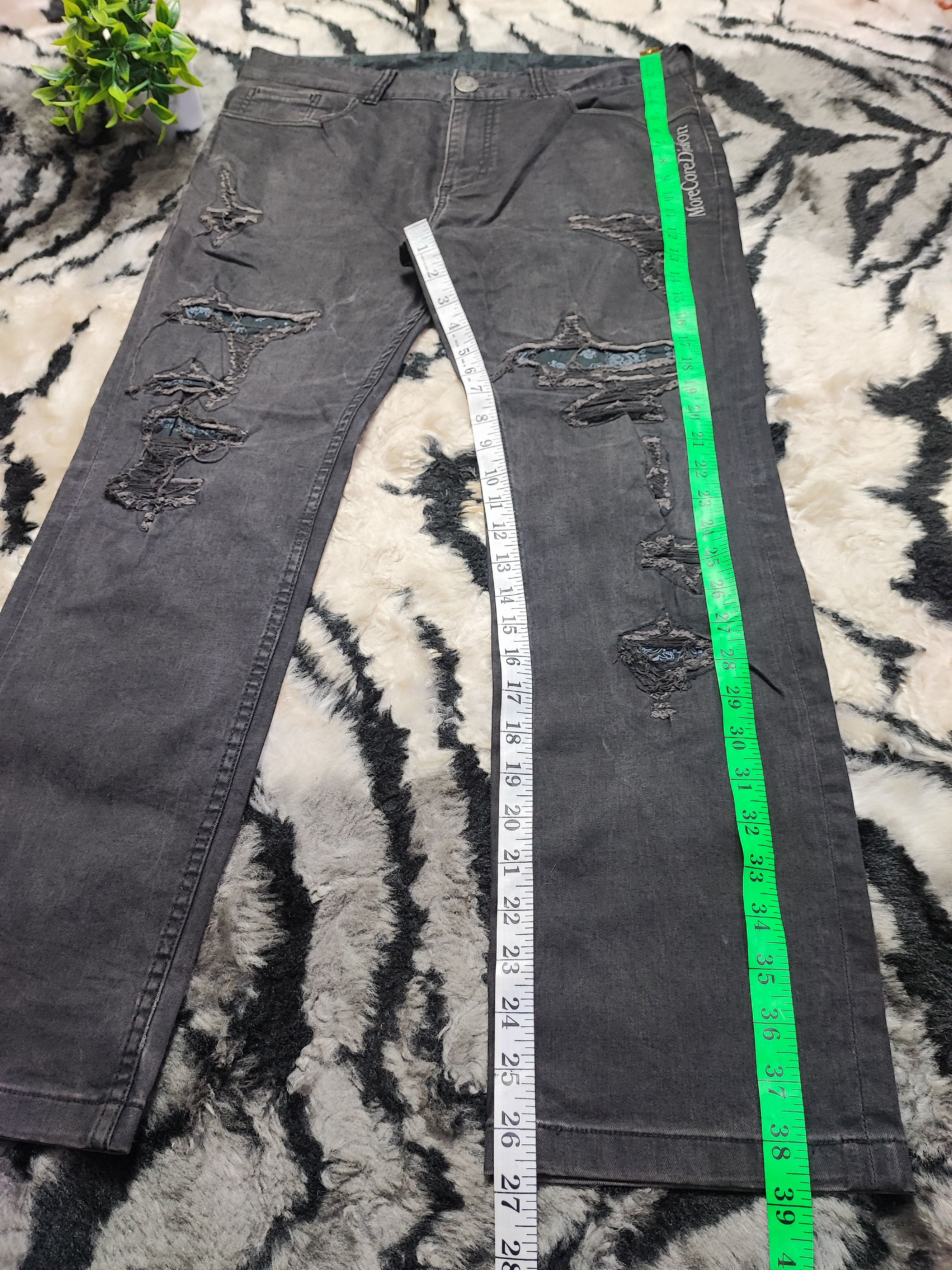 Number (N)ine MCD Thrashed Distressed Jeans ERD Grunge Chrome Size US 34 / EU 50 - 3 Thumbnail
