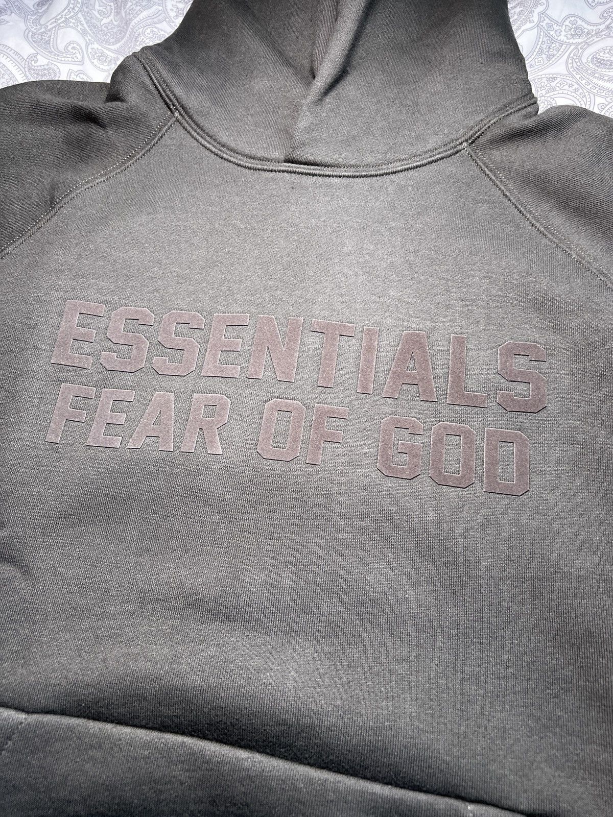 Essentials Fear of God Essentials Hoodie Off Black | Grailed