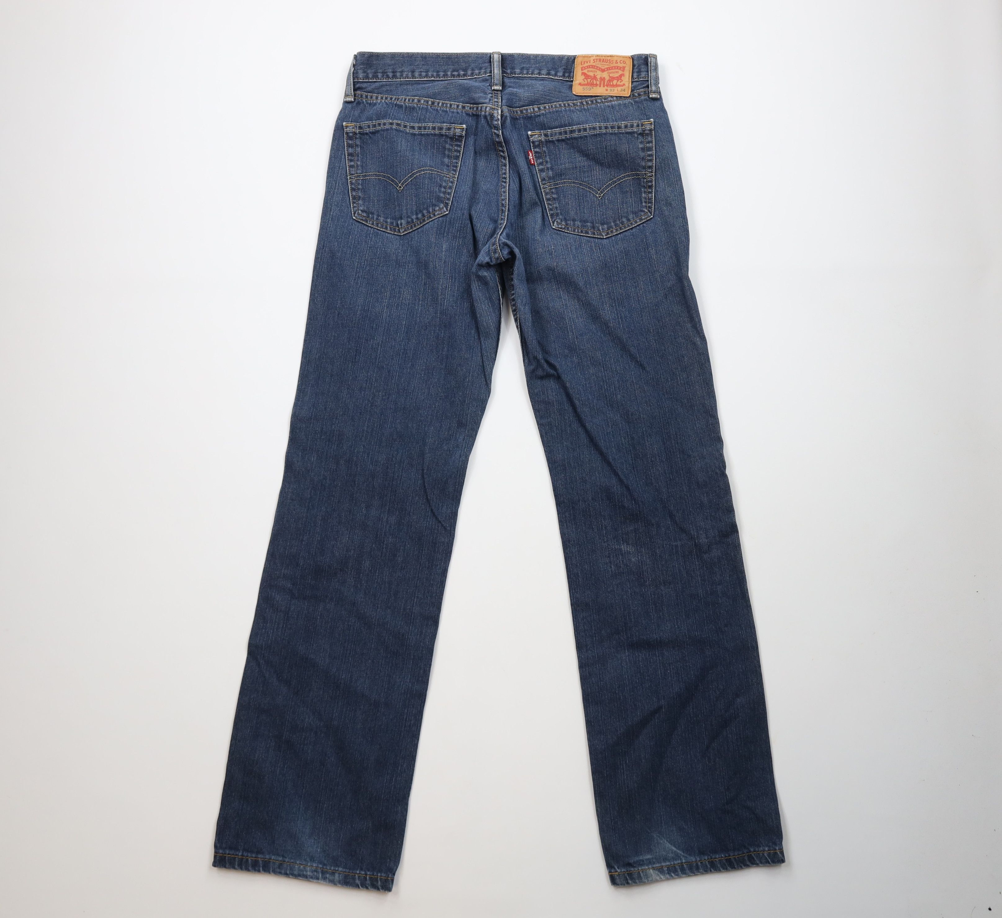 Levi's Vintage Y2K Levis 559 Relaxed Straight Wide Leg Denim Jeans Size US 33 - 8 Thumbnail