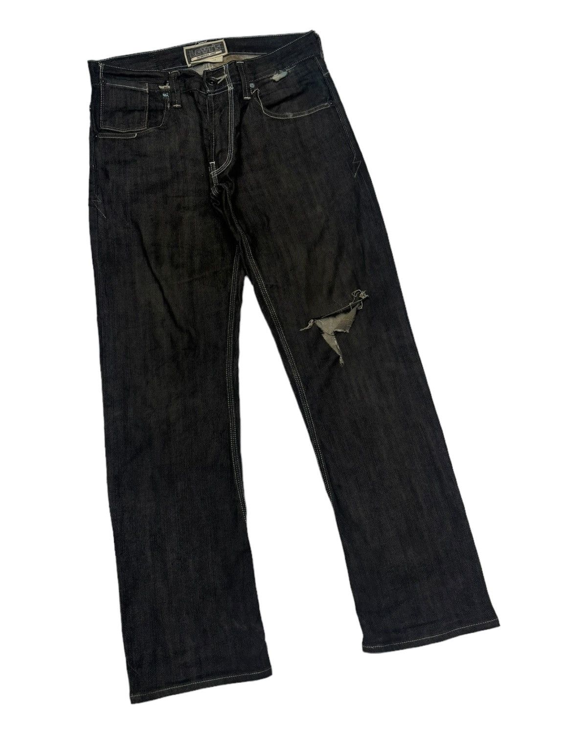 Levi's LEVIS VINTAGE CLASSIC BLACK DISTRESSED DENIM JEANS Size US 30 / EU 46 - 3 Thumbnail