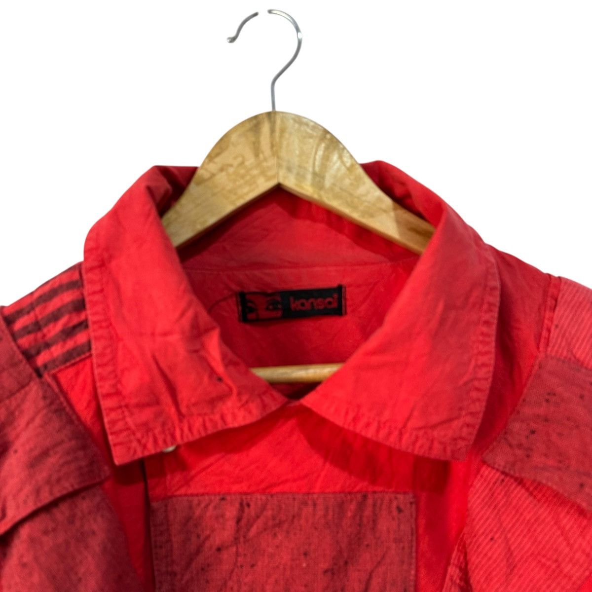 Kansai Yamamoto Vintage KANSAI YAMAMOTO Boro-Style Batwing | 90s Japanese Size US L / EU 52-54 / 3 - 4 Thumbnail