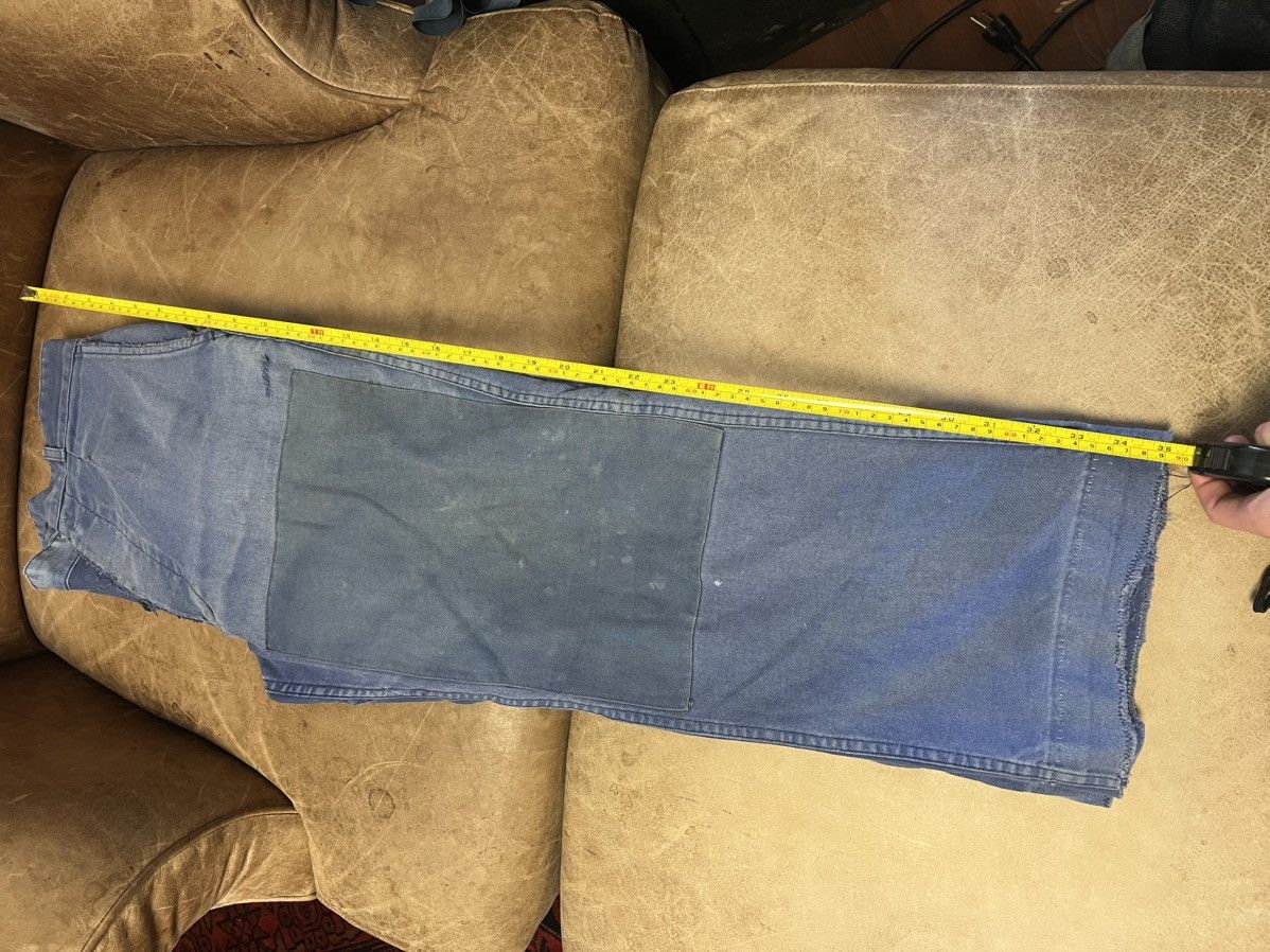 Other Vintage 1950s Repaired French Moleskin Blue Chore Pants Size US 31 - 8 Thumbnail