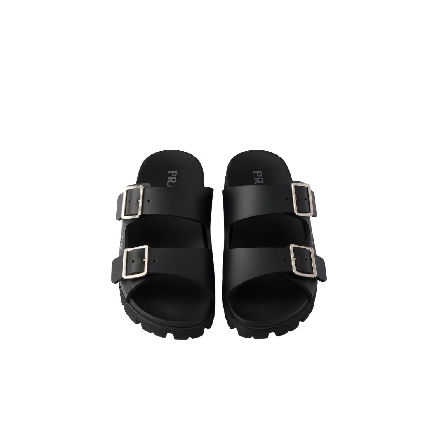 Prada PRADA $895 Black Rubber Strap Sandals New (Men's size:7;) Size US 7 / EU 40 - 3 Thumbnail