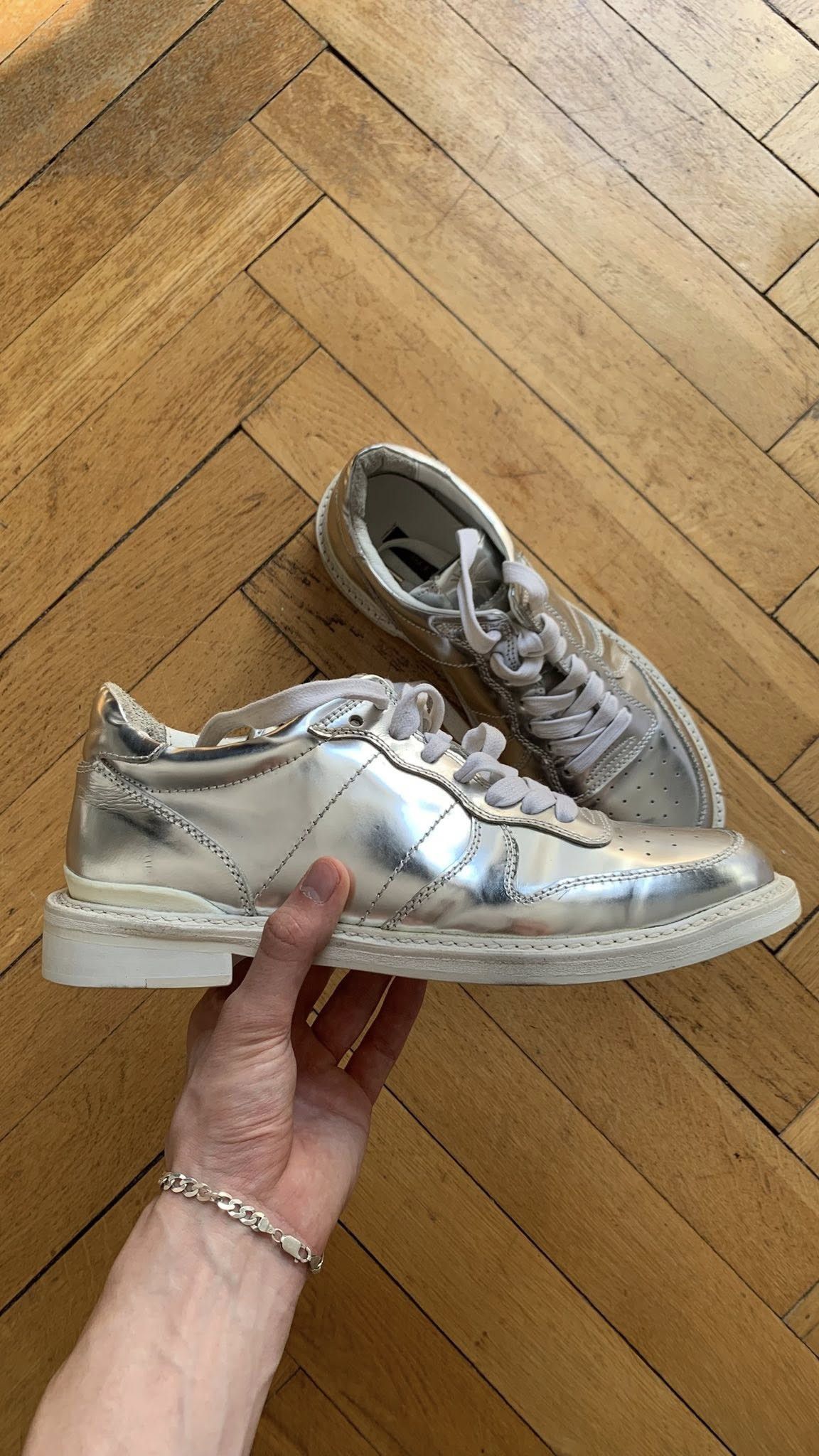 Maison MIHARA YASUHIRO Maison Mihara Yasuhiro Silver Sneakers Size US 10.5 / EU 43-44 - 1 Thumbnail