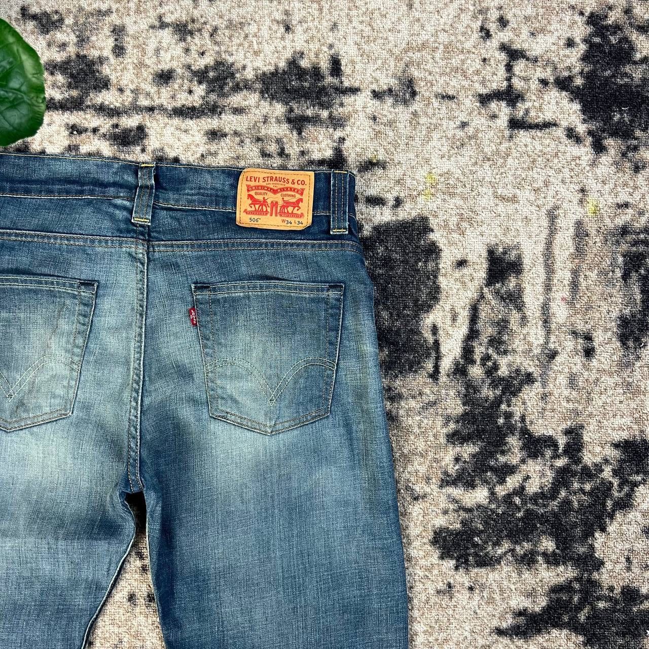 Levi's 506 Levis Vintage Y2K Light Blue Denim Jeans Size US 34 / EU 50 - 3 Thumbnail
