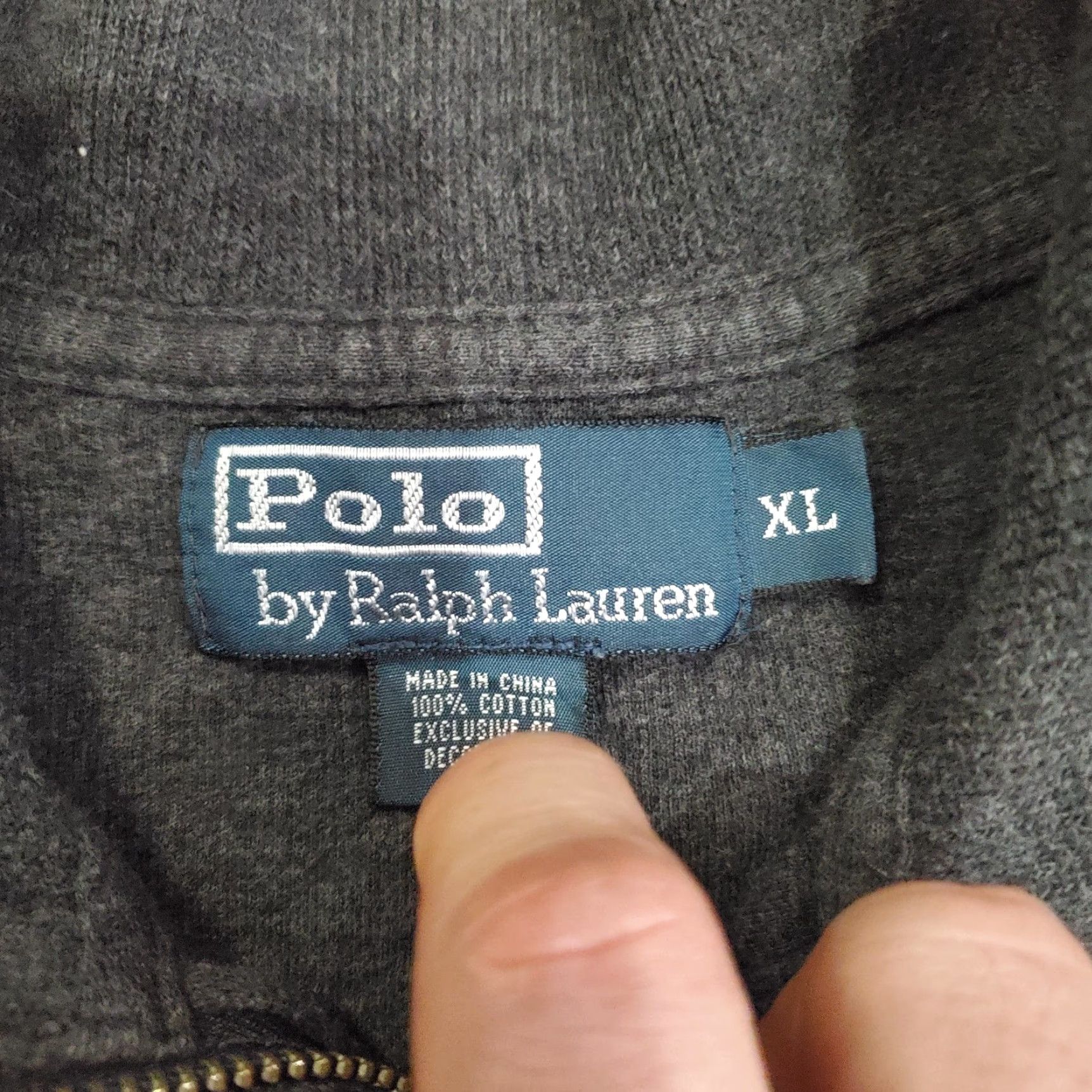 Polo Ralph Lauren Polo Ralph Lauren Sweater Mens XL Gray 1/4 Zip Mock Neck Cotton Pullover Knit Size US XL / EU 56 / 4 - 5 Thumbnail