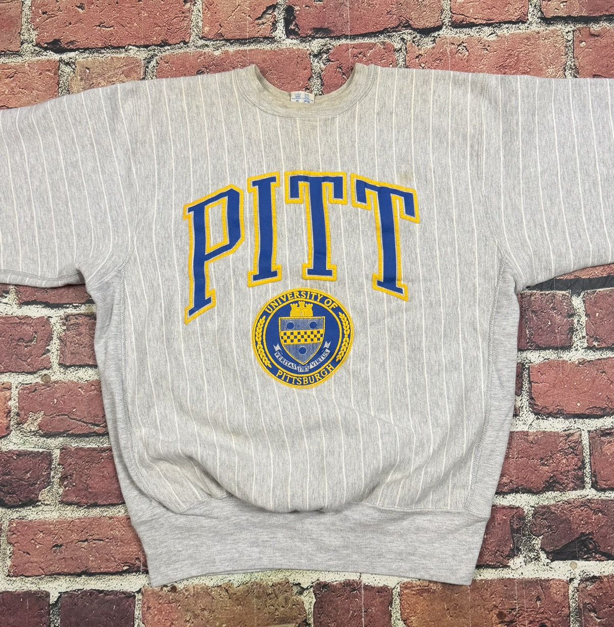 NCAA Vintage Pittsburgh Pitt Panthers MVP Pro Weave Sweatshirt Size US L / EU 52-54 / 3 - 2 Thumbnail