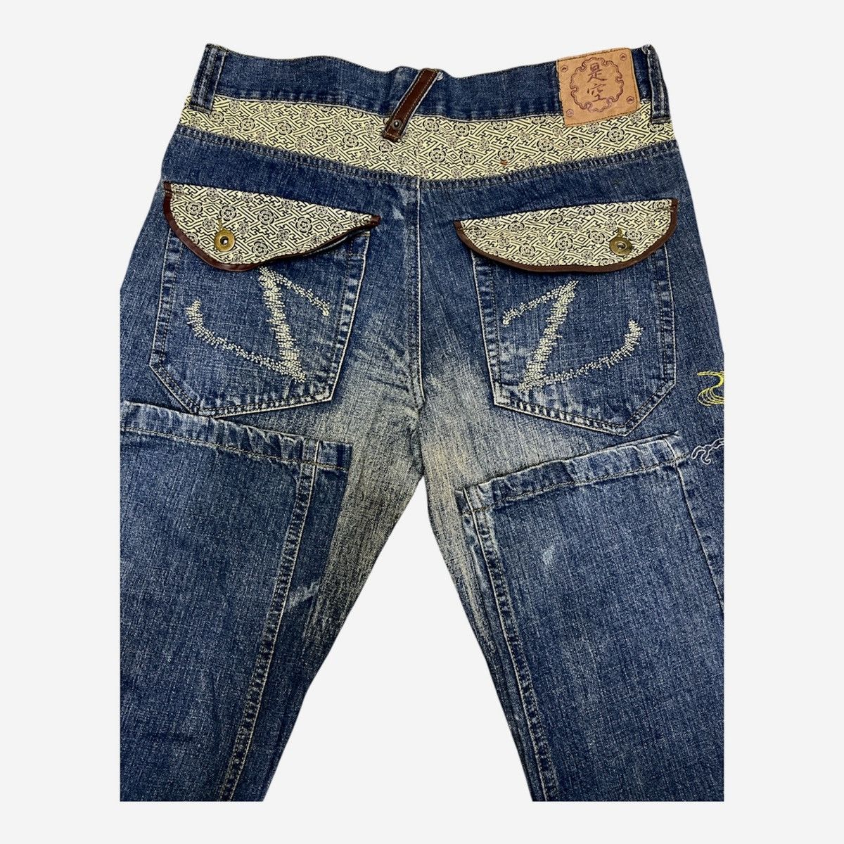 Japanese Brand Seku by Zeky Sogui Sukajan Jeans Pants Size US 34 / EU 50 - 6 Thumbnail