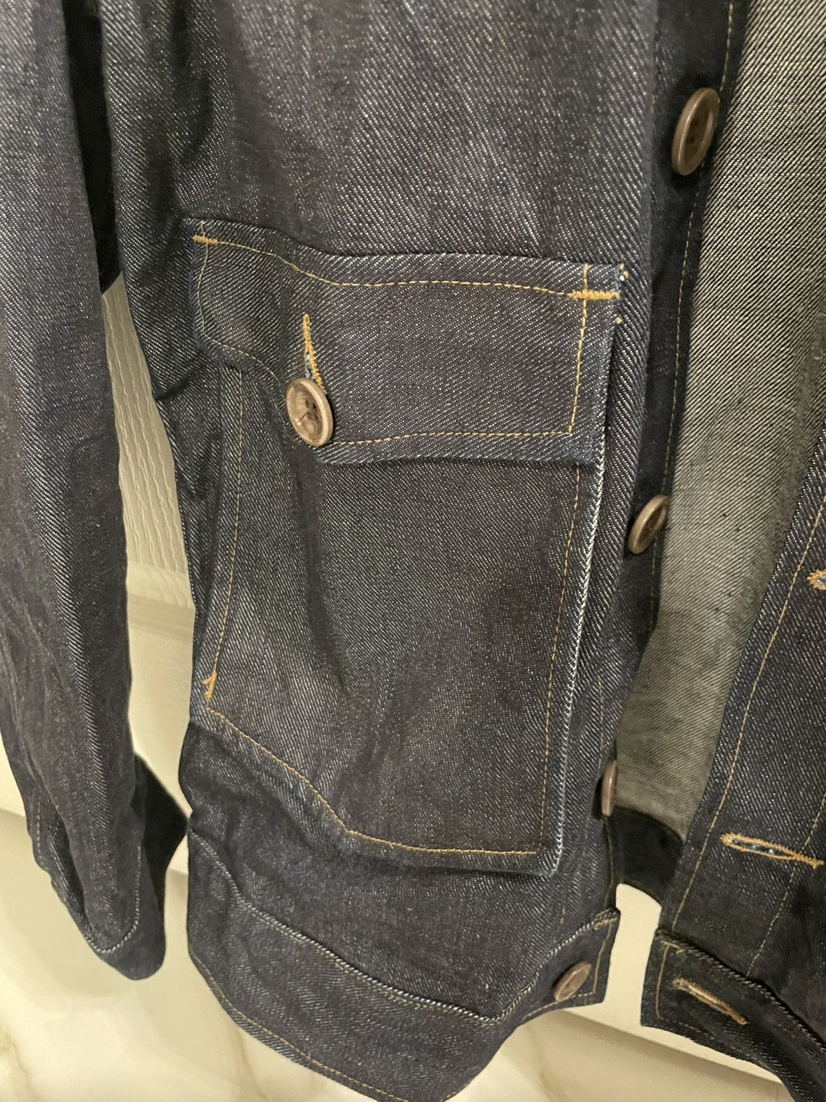 Epaulet Bomber Jacket 14oz Kaihara Indigo Denim Size US M / EU 48-50 / 2 - 3 Thumbnail
