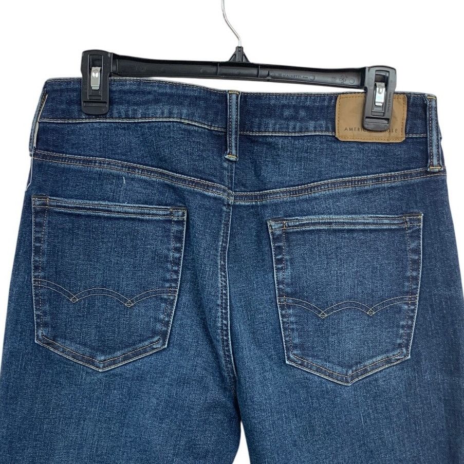 American Eagle Outfitters New AEO Mens Size 31 X 32 Athletic Skinny Denim Blue Jeans Size US 31 - 6 Thumbnail