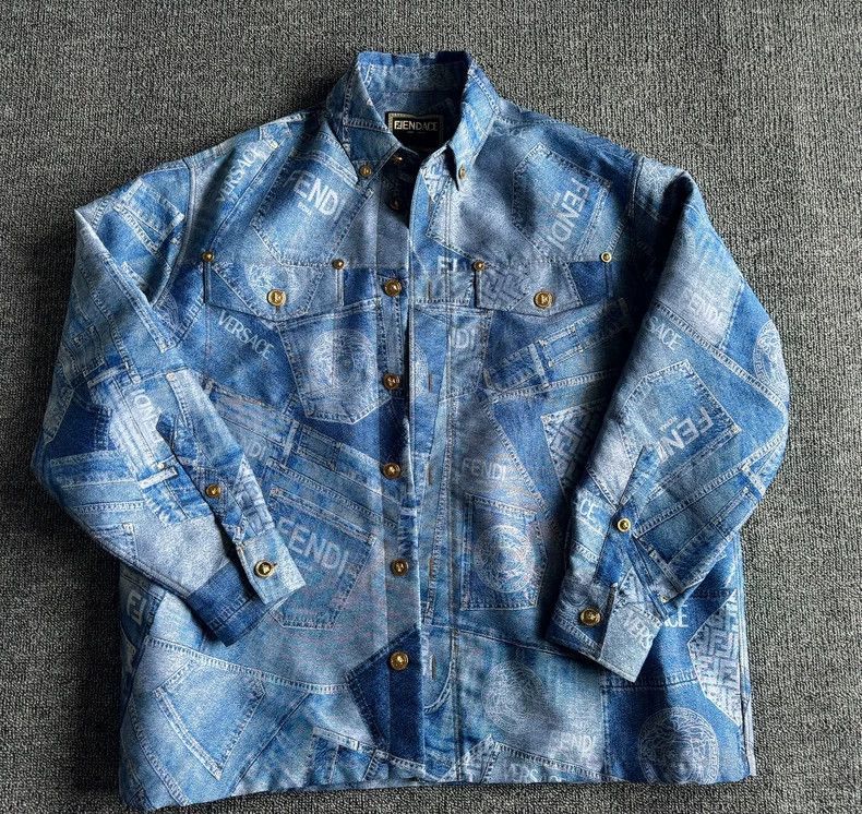 Versace Versace Men's denim jacket Size US L / EU 52-54 / 3 - 7 Thumbnail
