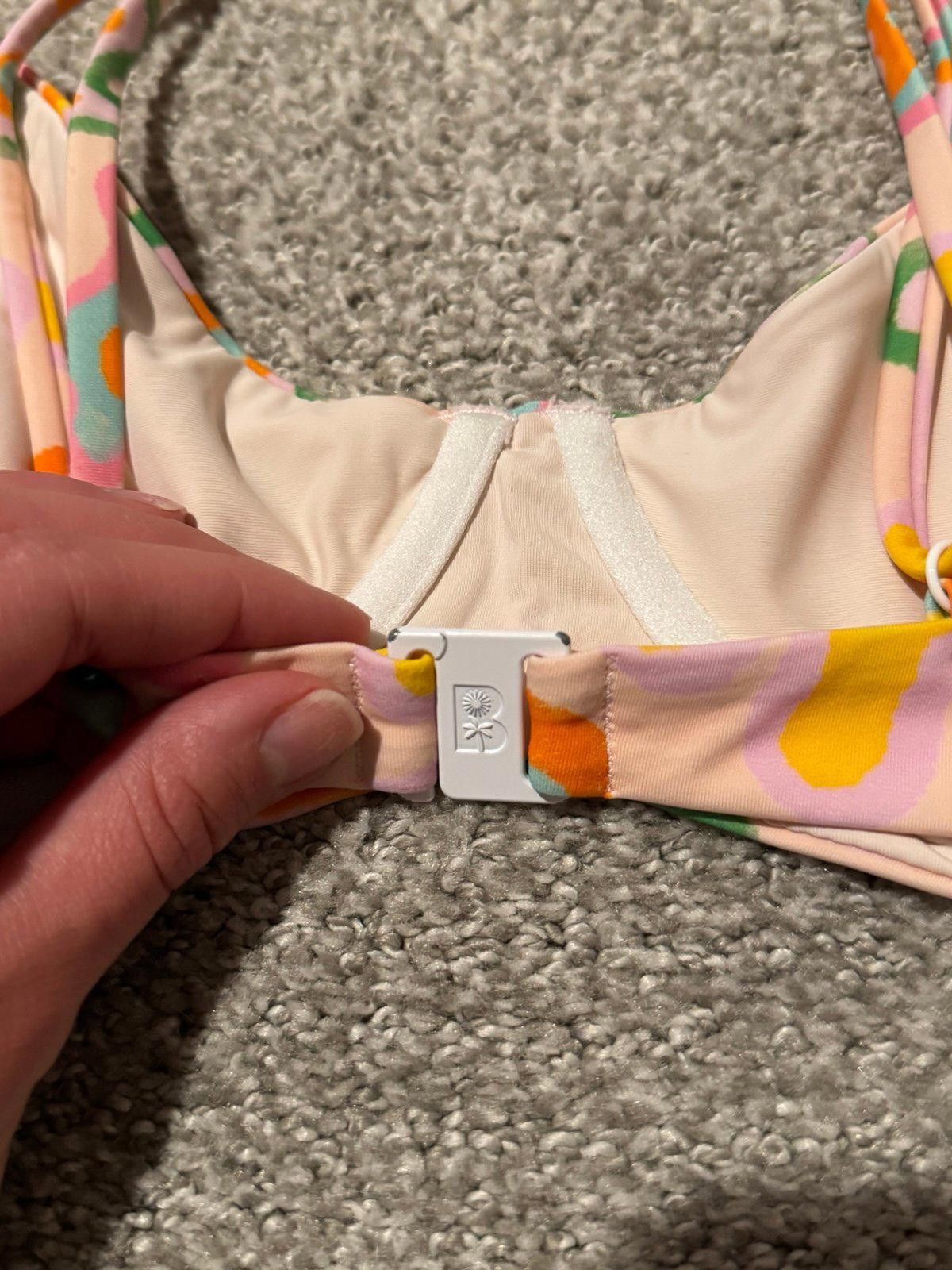 Designer Blackbough Pink Colorful Bikini Top | Women’s Size Medium Size ONE SIZE - 4 Thumbnail