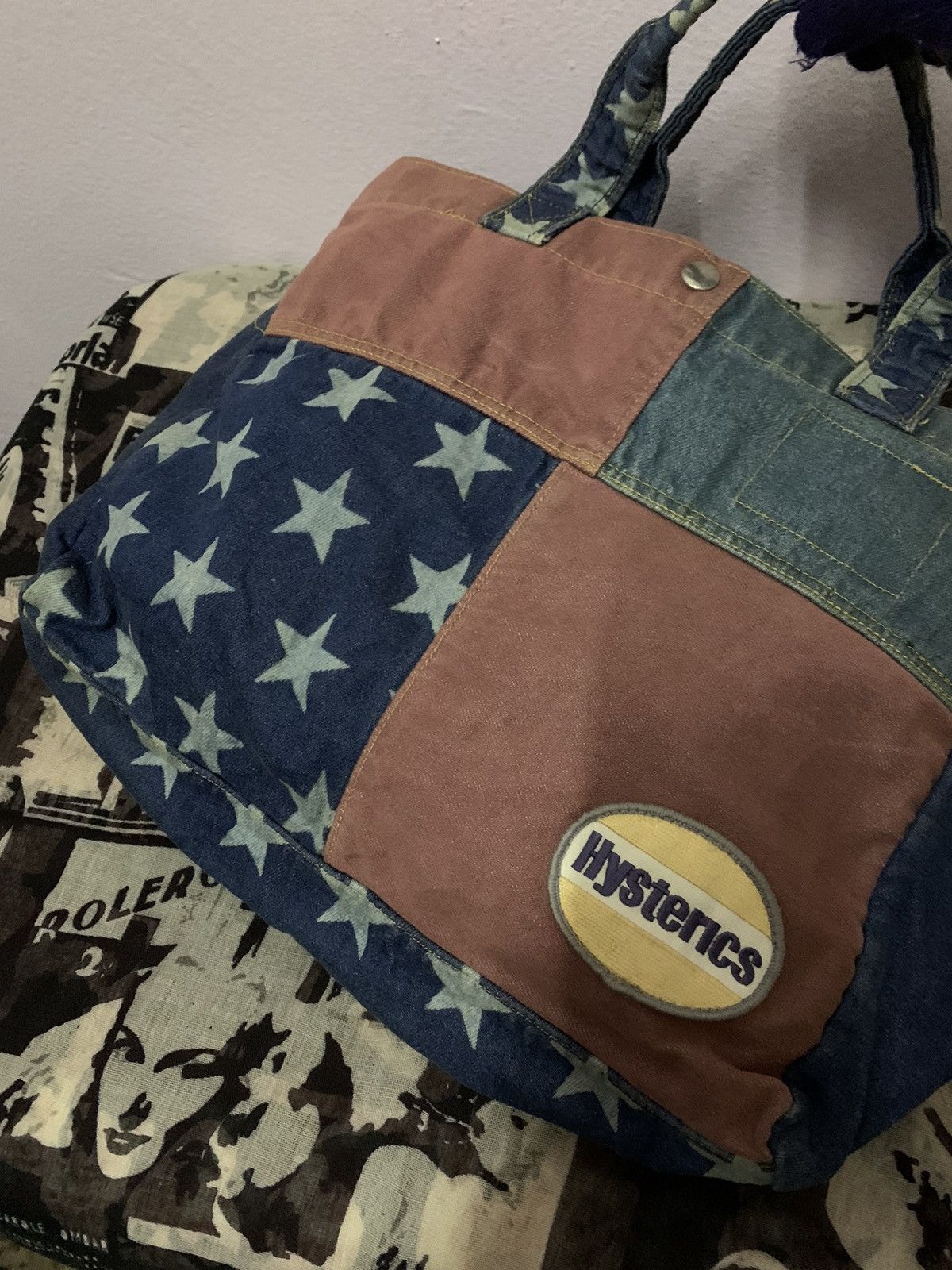 Hysteric Glamour 💥Hysteric Glamour Denim Patchwork Tote Bag Size ONE SIZE - 2 Thumbnail