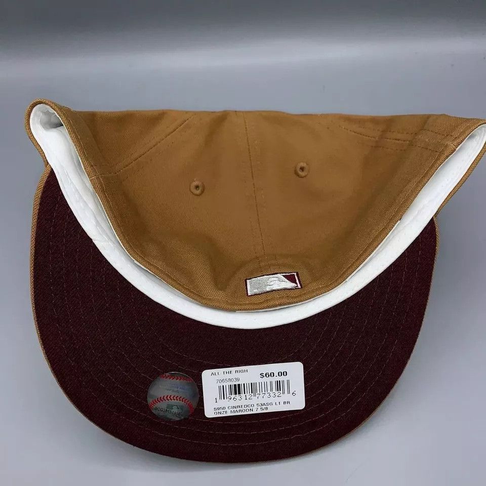 New Era Cincinnati Reds Hat Men 7 5/8 59Fifty New Era MLB Fitted Cap Size ONE SIZE - 7 Thumbnail