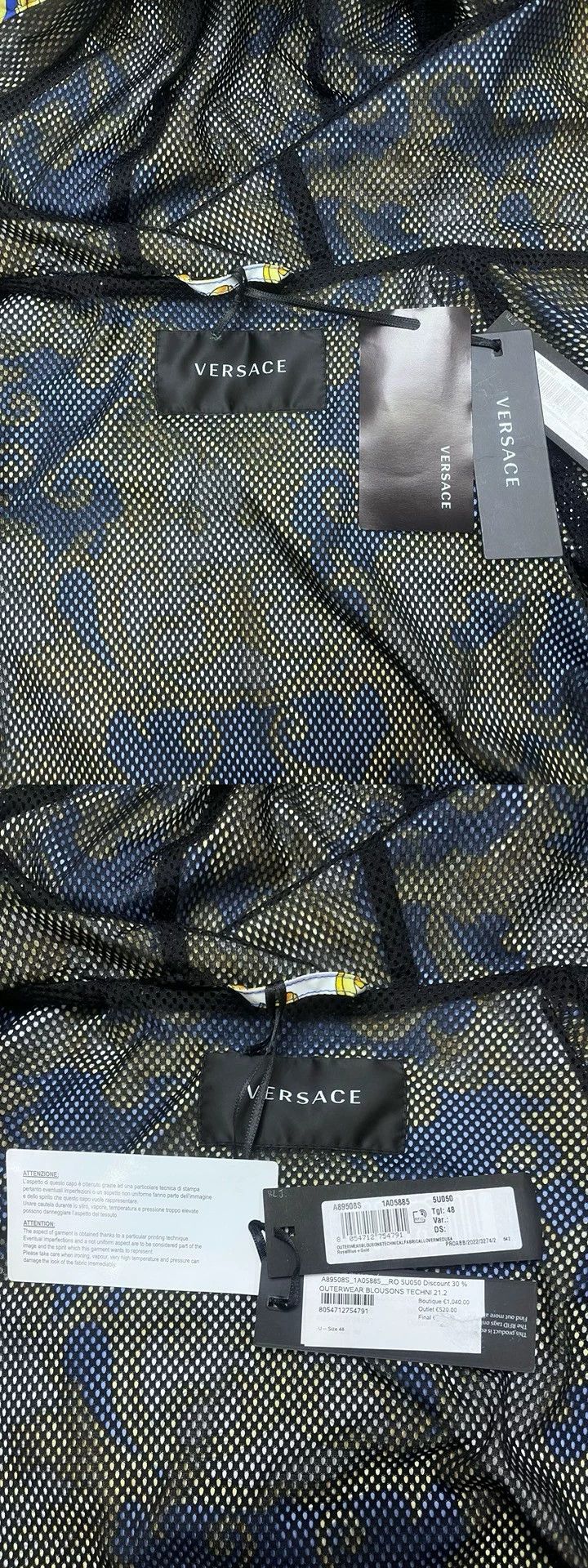 Versace Versace Mulberry silk thin jacket Size US M / EU 48-50 / 2 - 2 Thumbnail