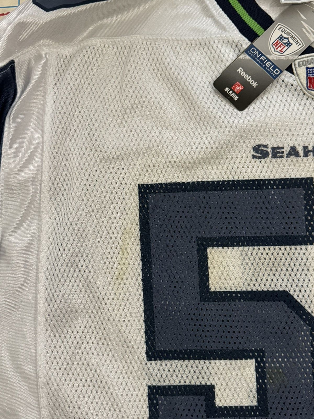 NFL × Reebok × Vintage Reebok Seattle Seahawks Signed Aaron Curry Jersey White Larg Size US L / EU 52-54 / 3 - 6 Thumbnail