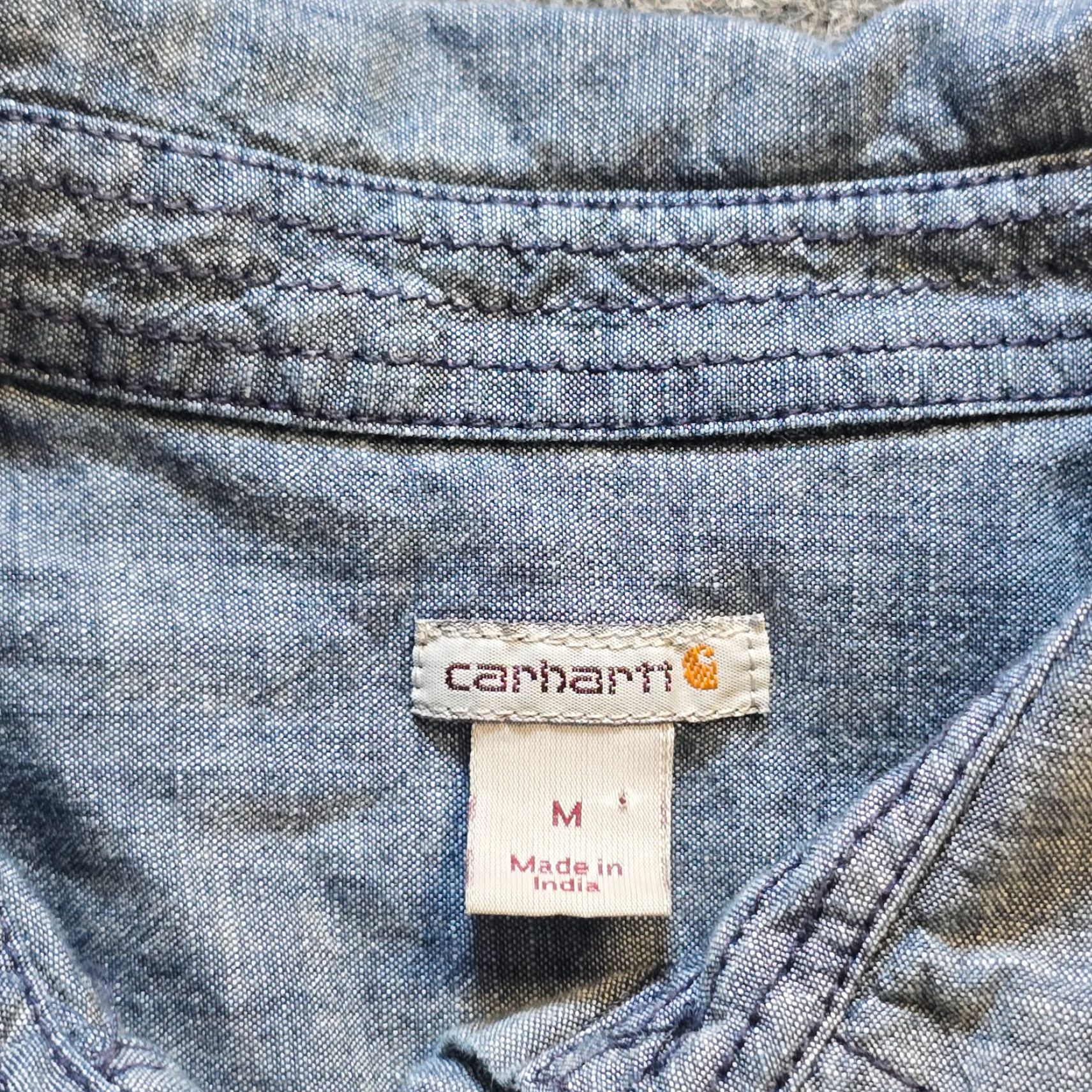 Carhartt Carhartt Top Womens Medium Blue Denim Button Up Long Sleeve Casual Shirt Size M / US 6-8 / IT 42-44 - 3 Thumbnail