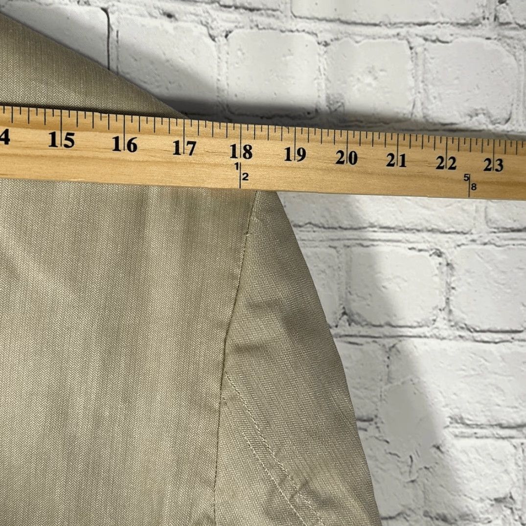 Vintage BlackBerrys Blazer Jacket Linen 38 Slim Beige Men Tan 2 Button Blazer Coat Suit Jacket Blazer Size 38R - 6 Thumbnail