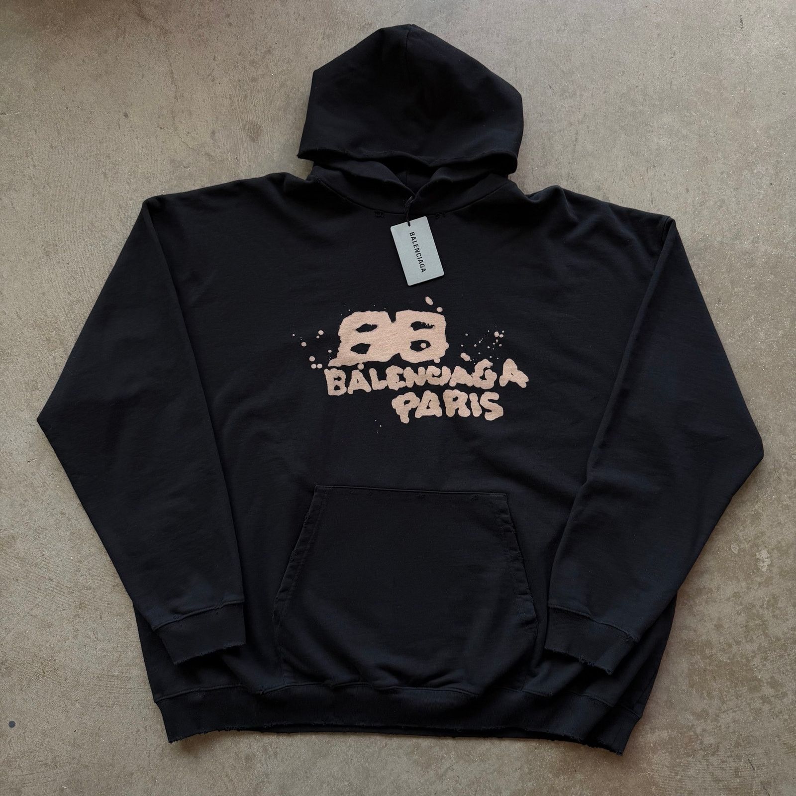 Balenciaga Mens Balenciaga Hand Drawn BB Icon Hoodie Brand New Size US XS / EU 42 / 0 - 1 Thumbnail