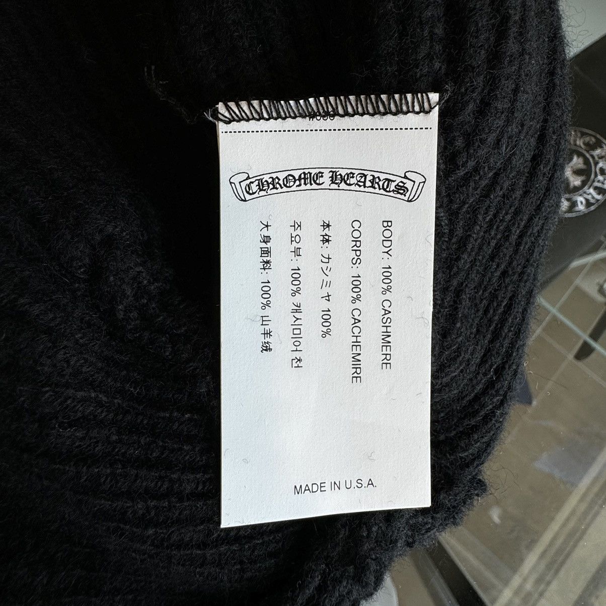 Chrome Hearts Chrome Hearts BIG DADDY Cashmere Beanie Size ONE SIZE - 3 Thumbnail