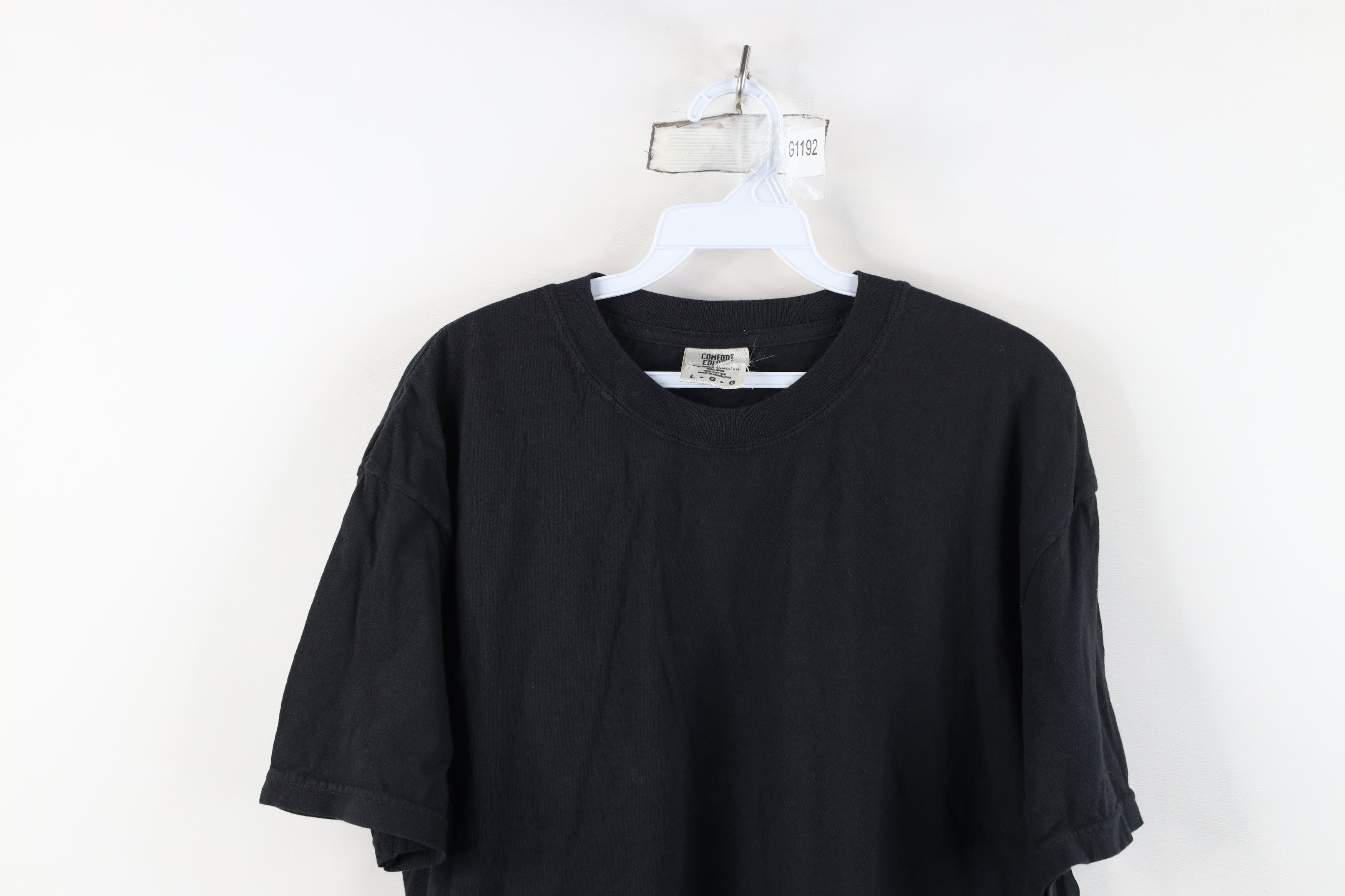 Vintage Vintage Streetwear Blank Short Sleeve T-Shirt Black Cotton Size US L / EU 52-54 / 3 - 2 Thumbnail