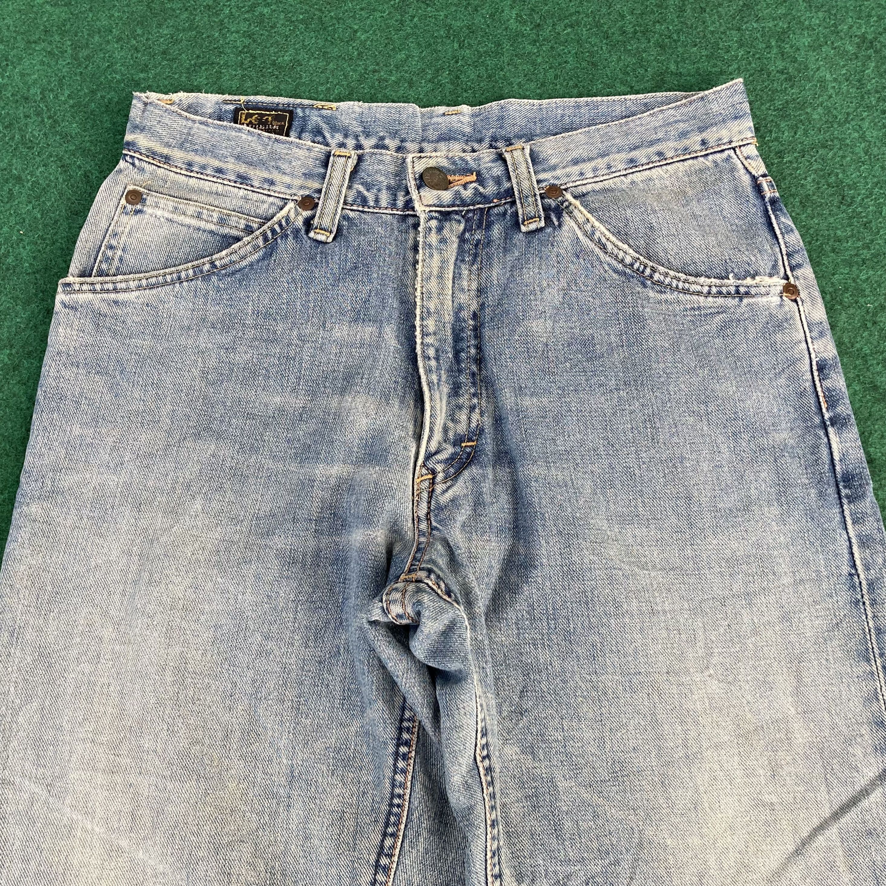 Japanese Brand Vtg Lee Rider Faded Japan Ripped Selvedge Redline Jeans Size US 29 - 4 Thumbnail