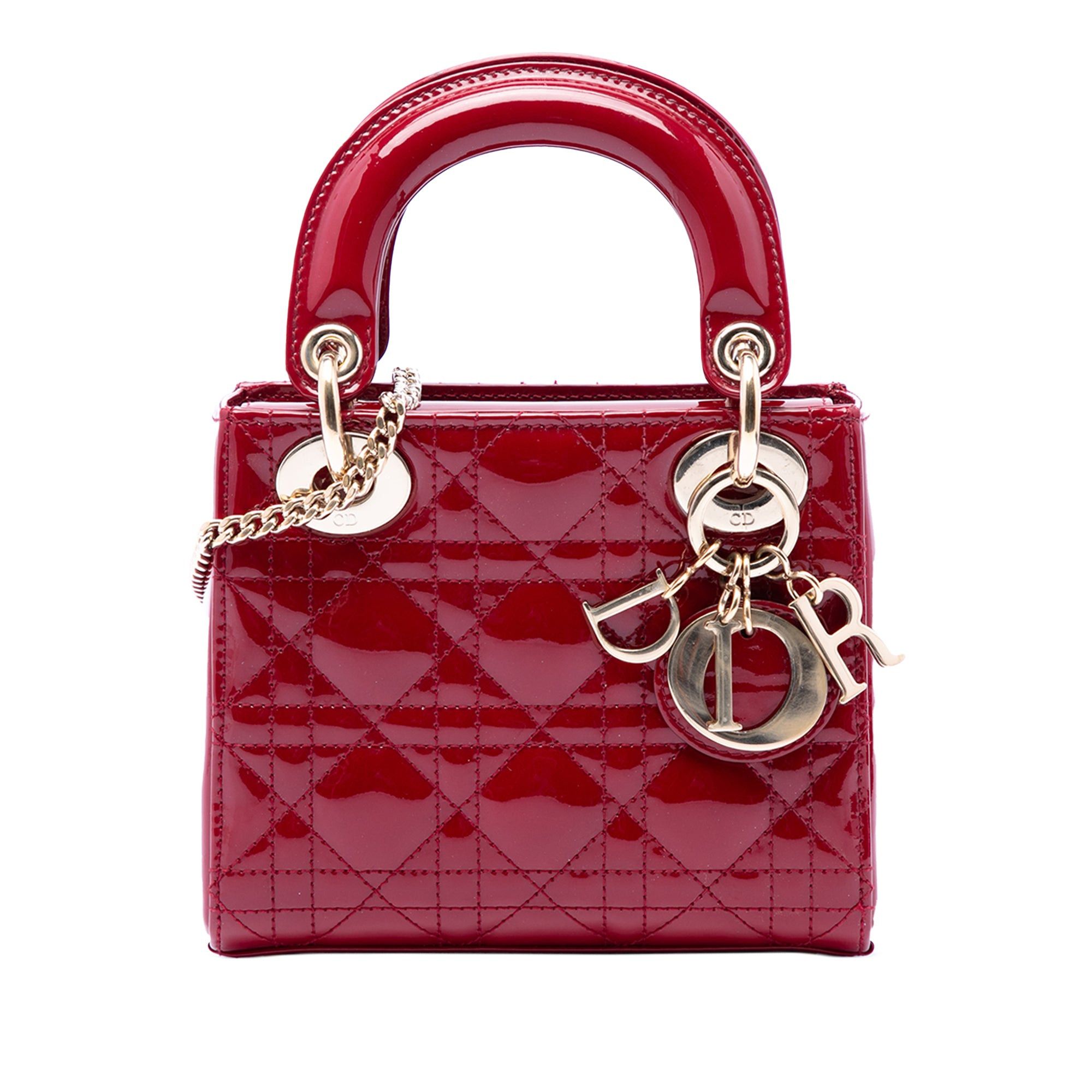 Dior Mini Patent Cannage Lady Dior Size ONE SIZE - 1 Thumbnail