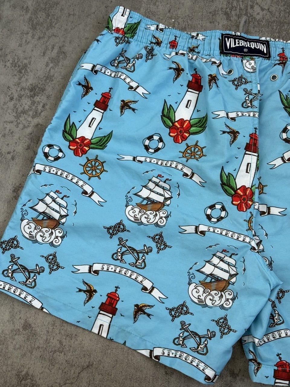 Vilebrequin Vilebrequin St. Tropez AOP Blue Orange Shorts Swim Size US 39 - 11 Thumbnail