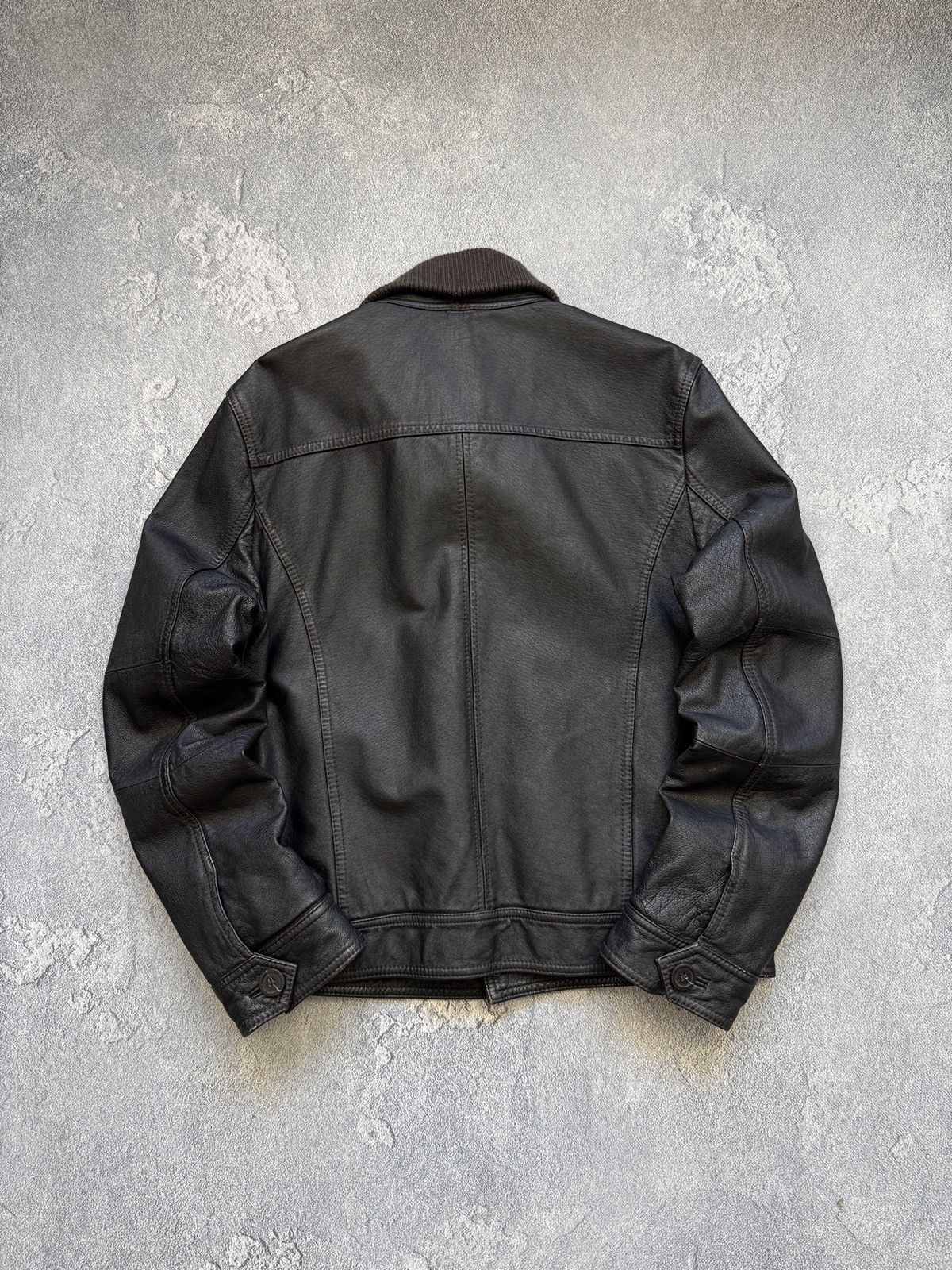 Giorgio Armani Vintage Giorgio Armani Leather Jacket Size L Size US L / EU 52-54 / 3 - 13 Thumbnail
