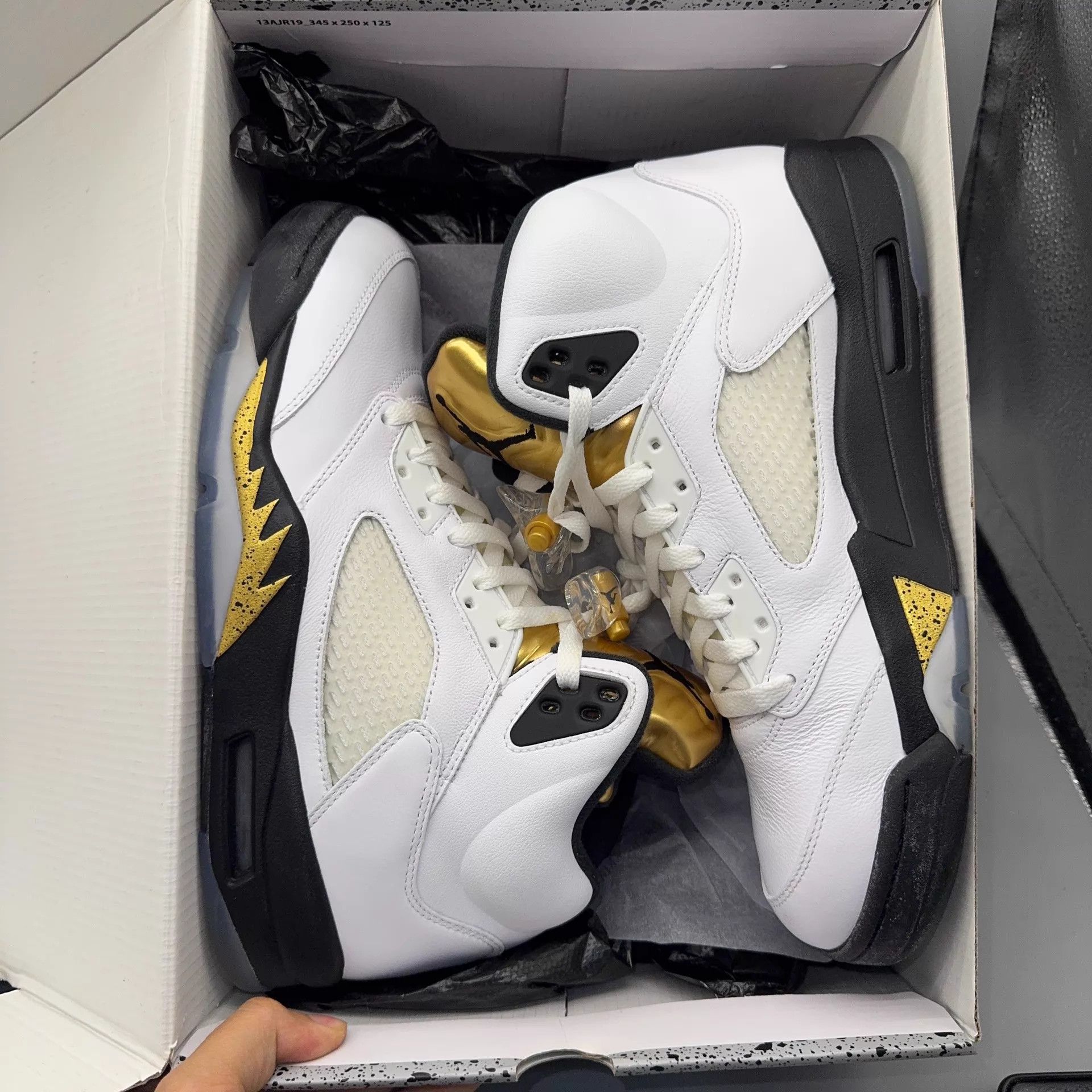 Nike Jordan AJ5 Gold/Platinum/Black Obsidian 44 Size US 10 / EU 43 - 6 Thumbnail