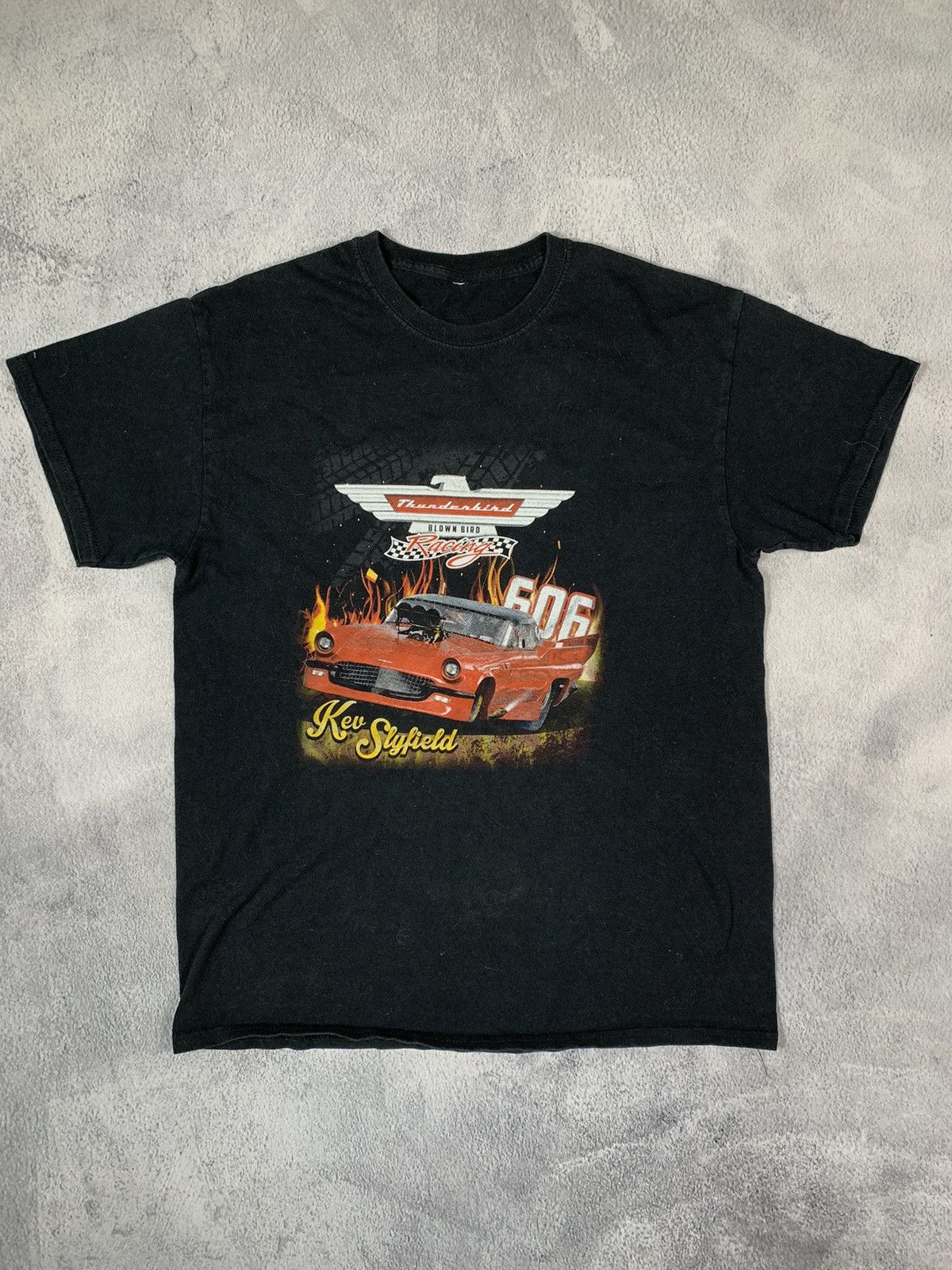 Vintage Vintage Y2K Thunderbird Racing big logo tee streetwear sizeM Size US M / EU 48-50 / 2 - 1 Thumbnail