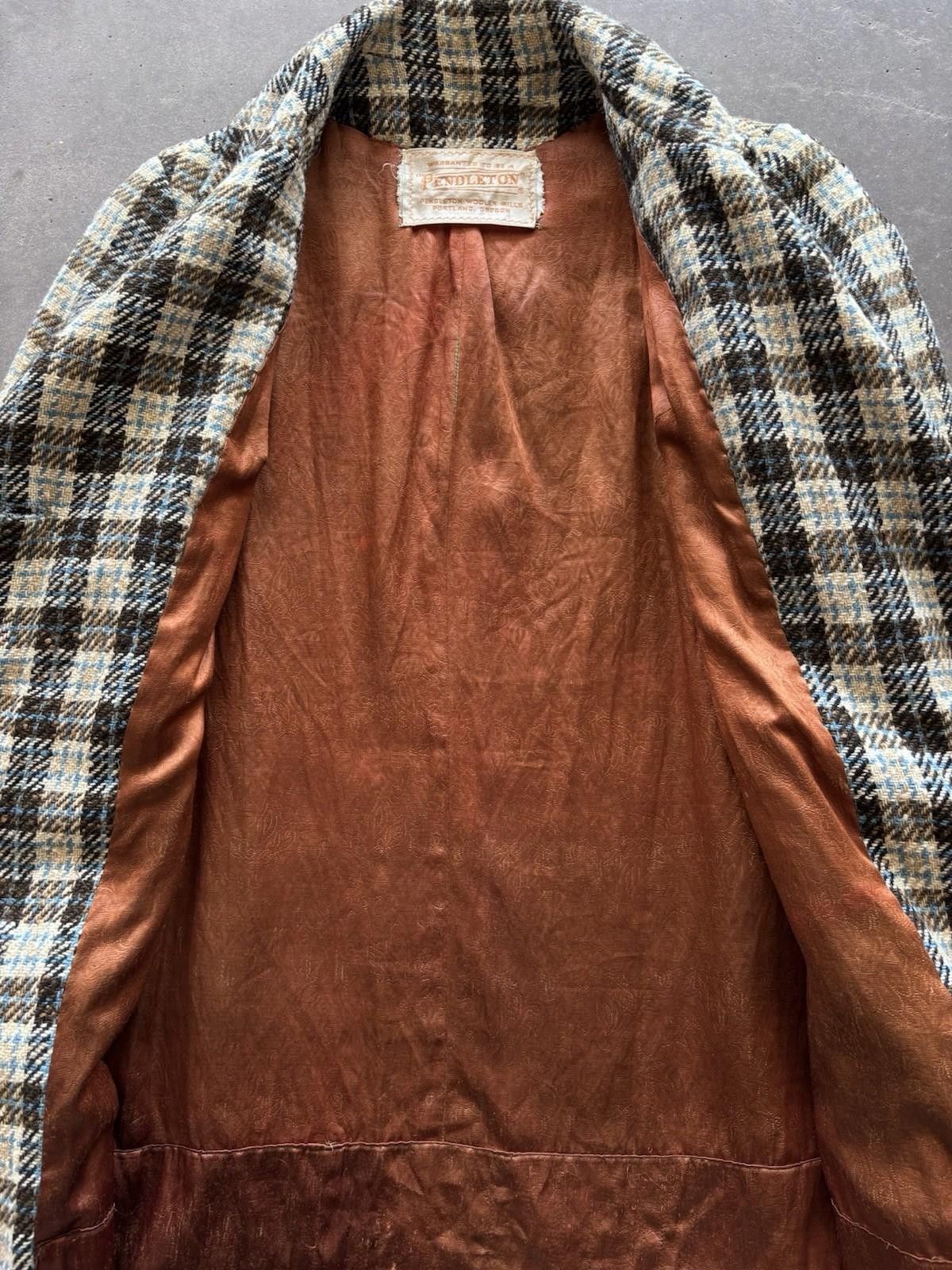Pendleton Vintage Pendleton Wool Twill Silk Lined Overcoat Large 60s Size L / US 10 / IT 46 - 6 Thumbnail