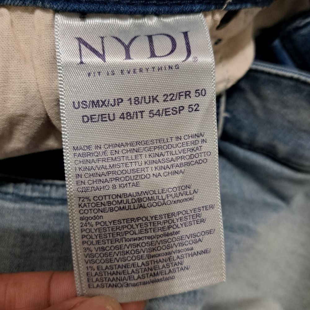 Other NYDJ Marilyn Straight Woven Side Trim Liftxtuck Technology L Size 40" / US 18 - 4 Thumbnail