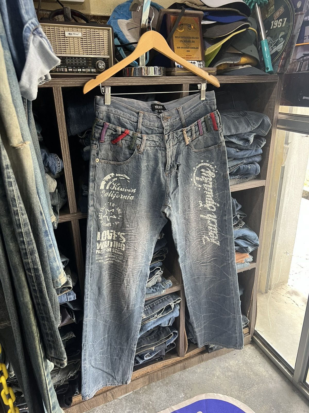 If Six Was Nine 🔥Nylaus Double Waist Hysteric Inspired Flared Denim Size US 32 / EU 48 - 7 Thumbnail