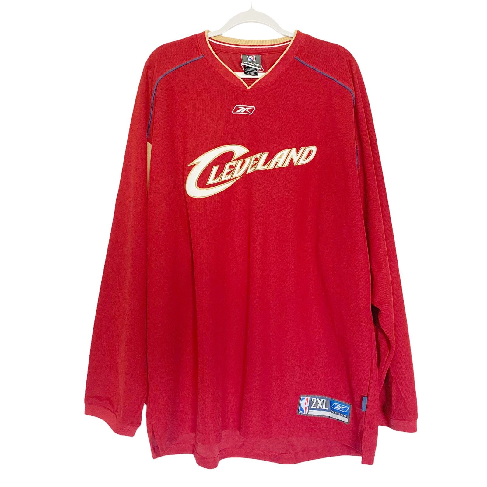 Reebok Reebok NBA Cleveland Long Sleeve Spellout Jersey Size US XXL / EU 58 / 5 - 2 Thumbnail