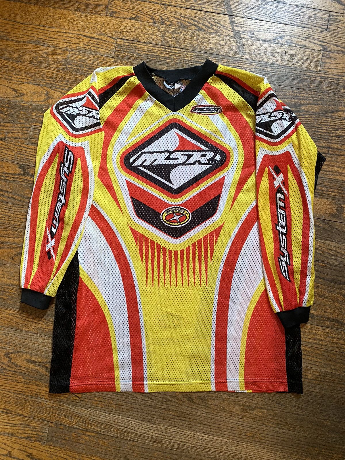 Fox Racing Mens Vintage USA Fox Long Sleeve Motocross Size L