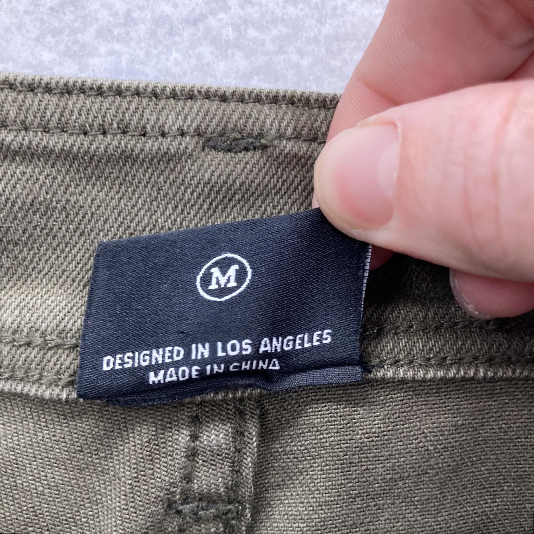 Olive Miou Muse Jeans Womens Medium Olive Green High Rise Wide Leg Cropped Raw Hem Size 32" / US 10 / IT 46 - 5 Thumbnail