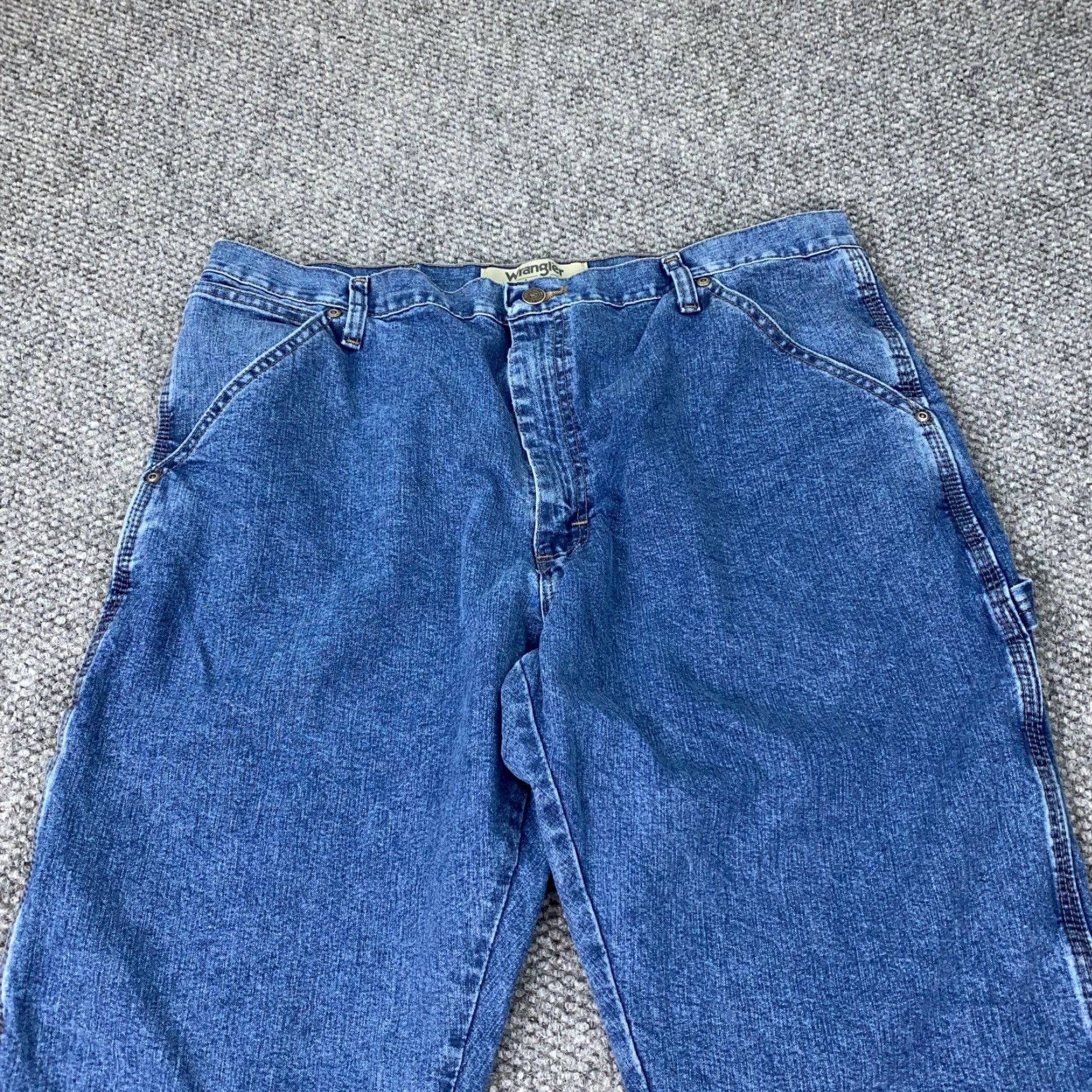 Wrangler VTG Wrangler Authentics Jeans Mens 38x31 Blue Denim Straight 5-Pocket Regular Denim Jeans Mens Blue VTG Wrangler Authentics Jeans Size US 38 / EU 54 - 2 Thumbnail