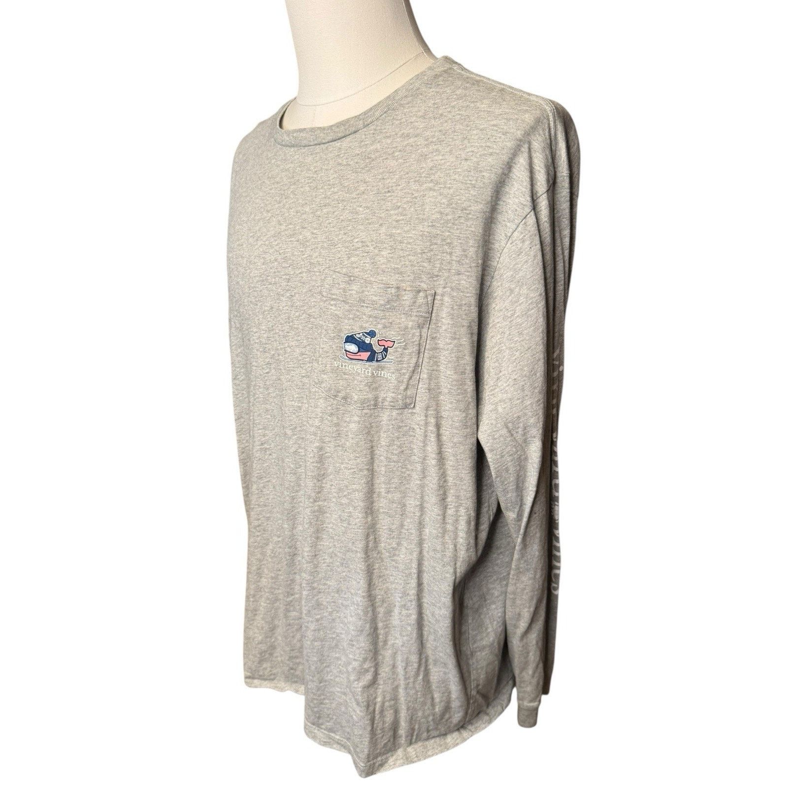 Vineyard Vines Vineyard Vines Skiing Whale Crew Neck Long Sleeve T Shirt Size US XL / EU 56 / 4 - 5 Thumbnail