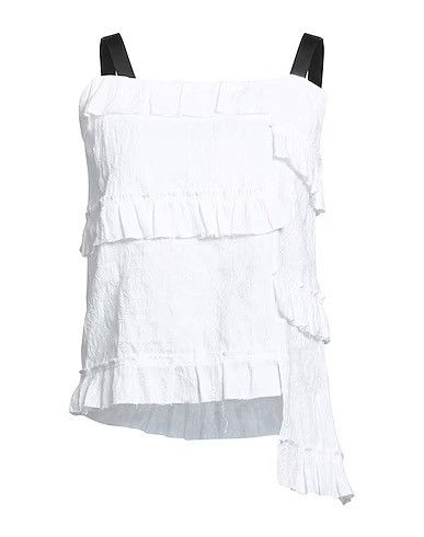 Loewe LOEWE Broderie Anglaise Ruffle Camisole, White size 44 FR Size L / US 10 / IT 46 - 3 Thumbnail