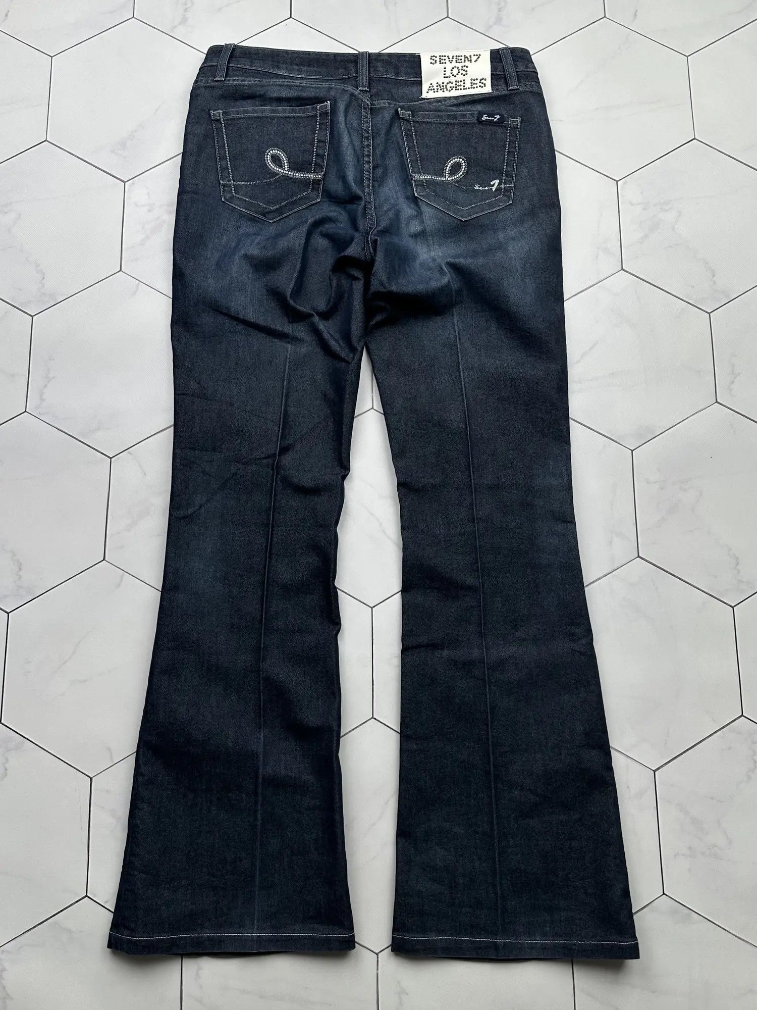 Vintage Vintage Light Faded Flare Pants E2(B8) Size 31" - 4 Thumbnail