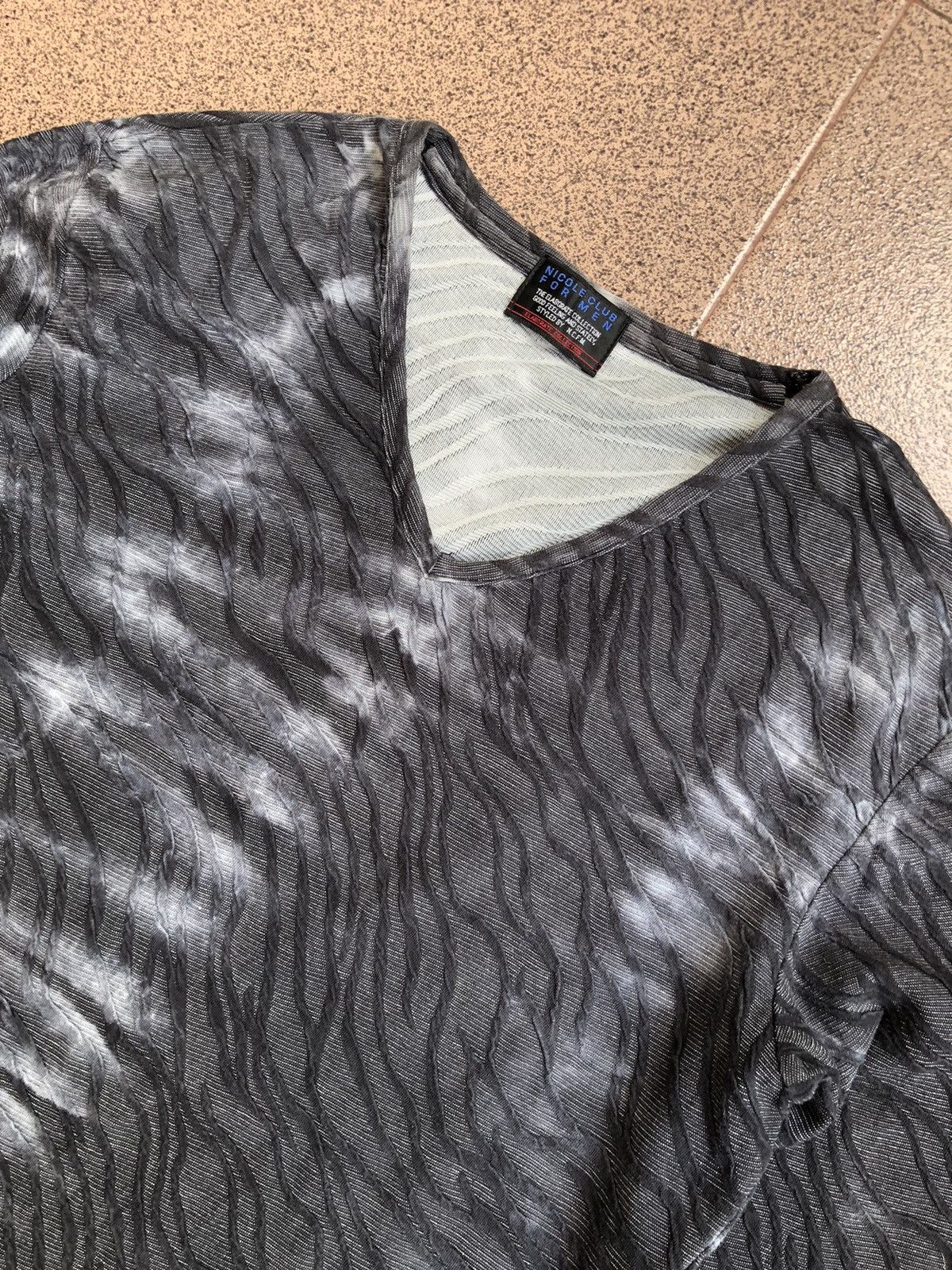 If Six Was Nine Nicole Club For Men Embossed Wavy Pattern longsleeve Size US L / EU 52-54 / 3 - 3 Thumbnail