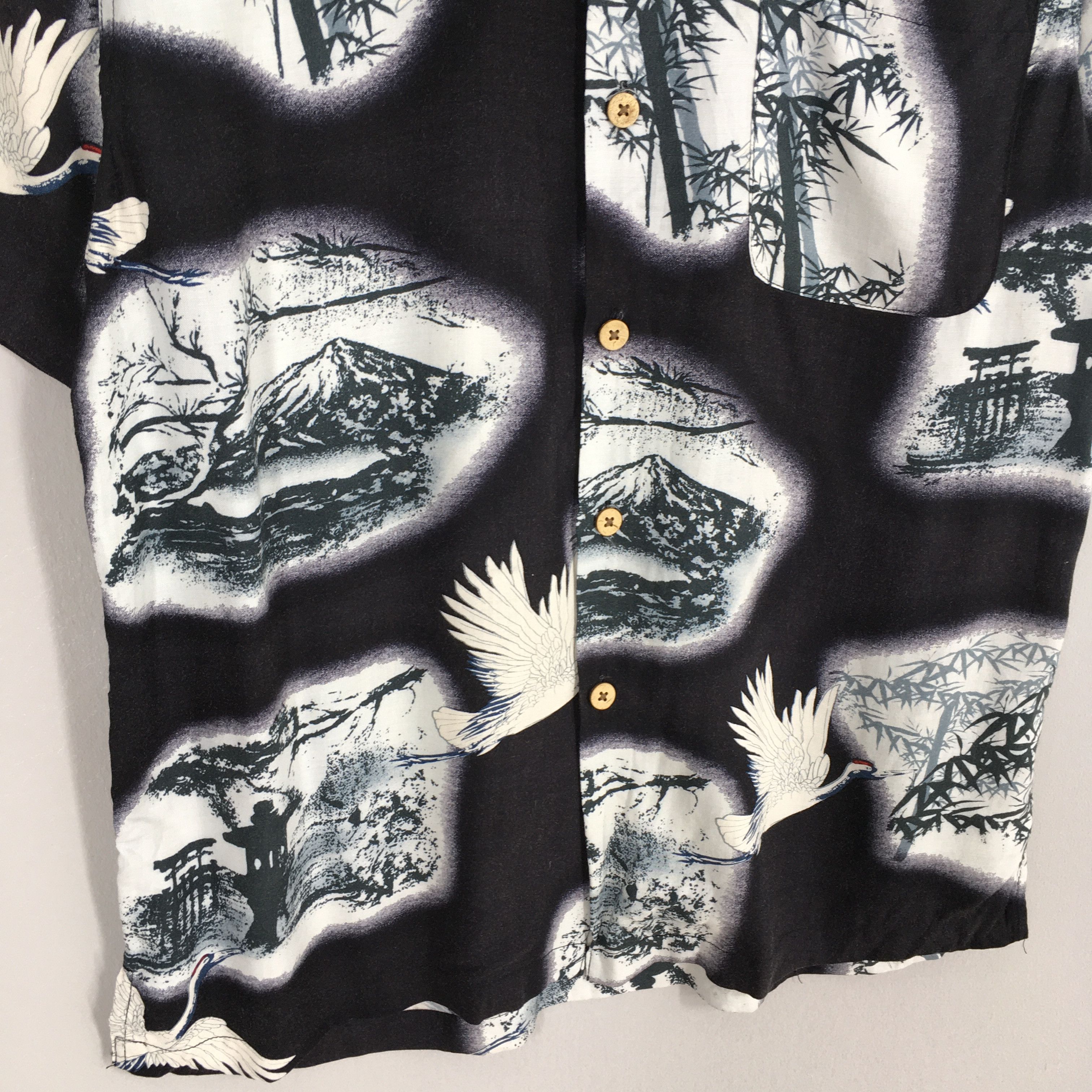 Designer × Life's a Beach Vintage 1980s Hawaiian Honolulu Bamboo Tree Shirt Medium Size US M / EU 48-50 / 2 - 4 Thumbnail