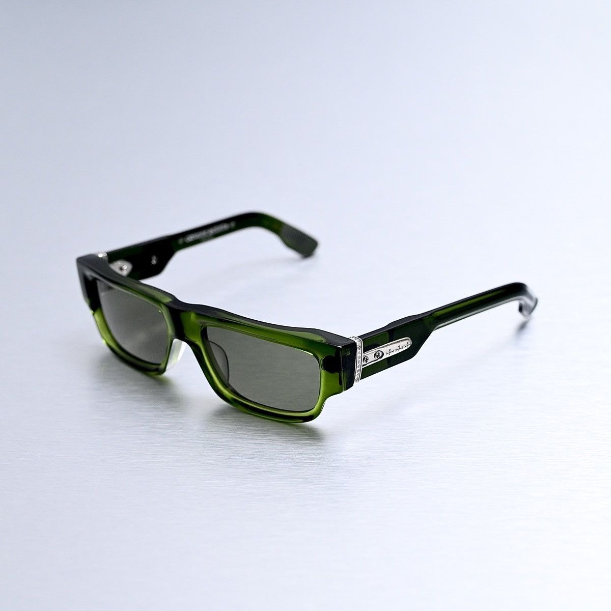 Chrome Hearts CHROME HEARTS GIRTH QUAKE DARK OLIVE SUNGLASSES Size ONE SIZE - 1 Thumbnail