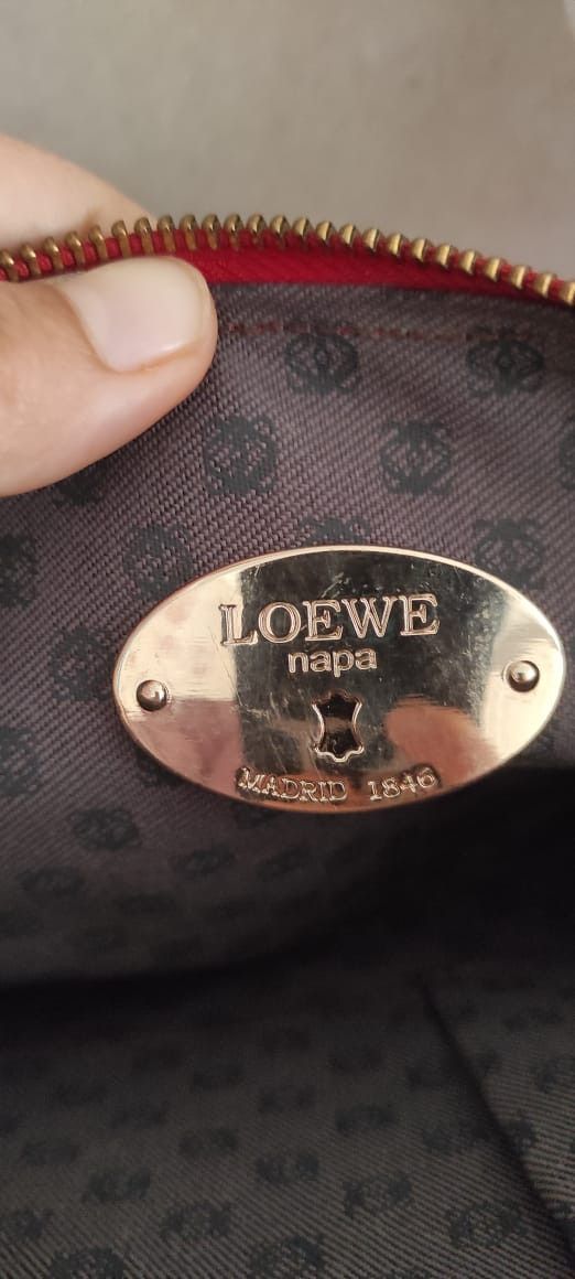 Leather × Loewe Loewe Red Zip Around Leather Wallet Size ONE SIZE - 6 Thumbnail