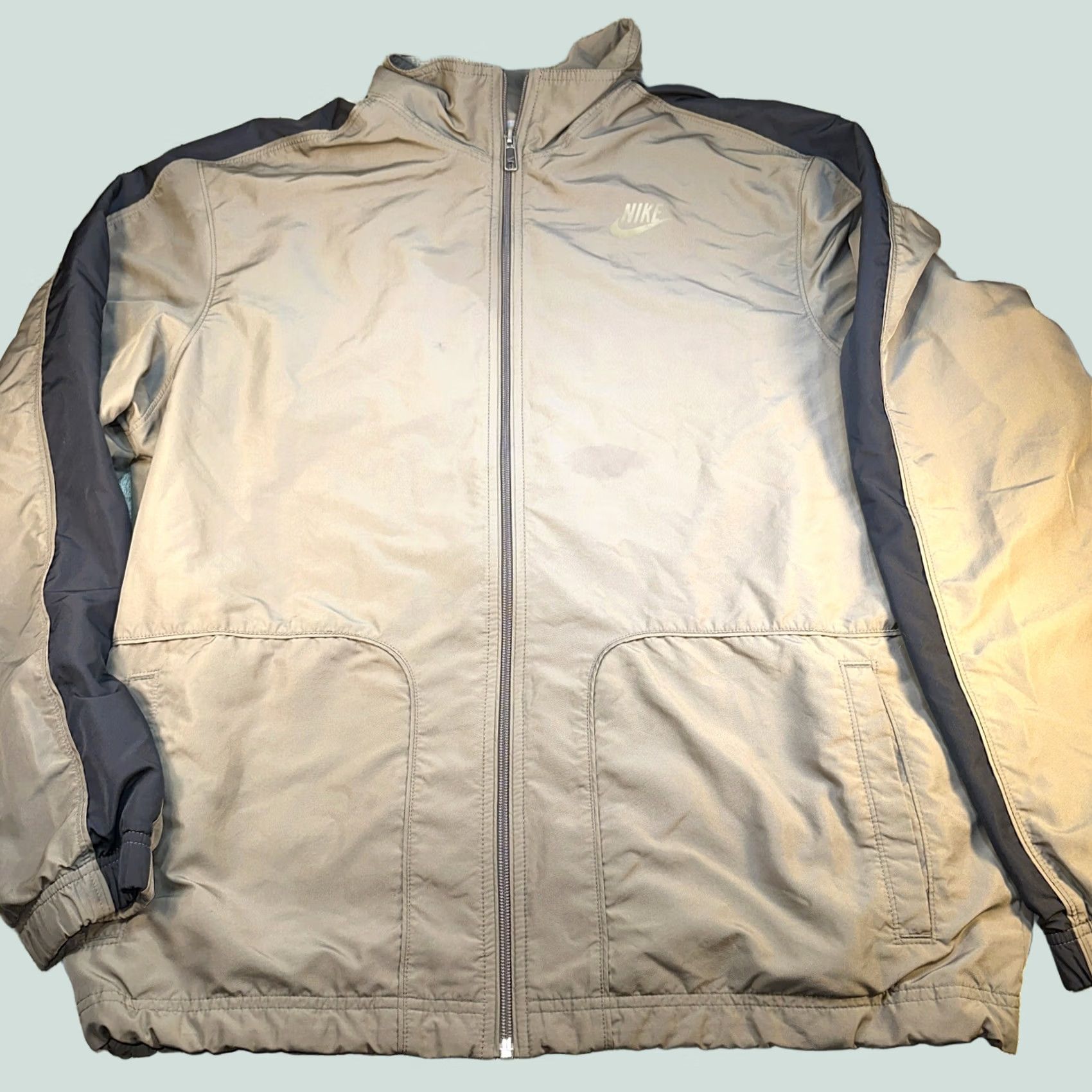 Nike VINTAGE Nike Windbreaker Jacket 90s XL Men Brown Windbreaker Lined Jacket Size US XL / EU 56 / 4 - 1 Thumbnail