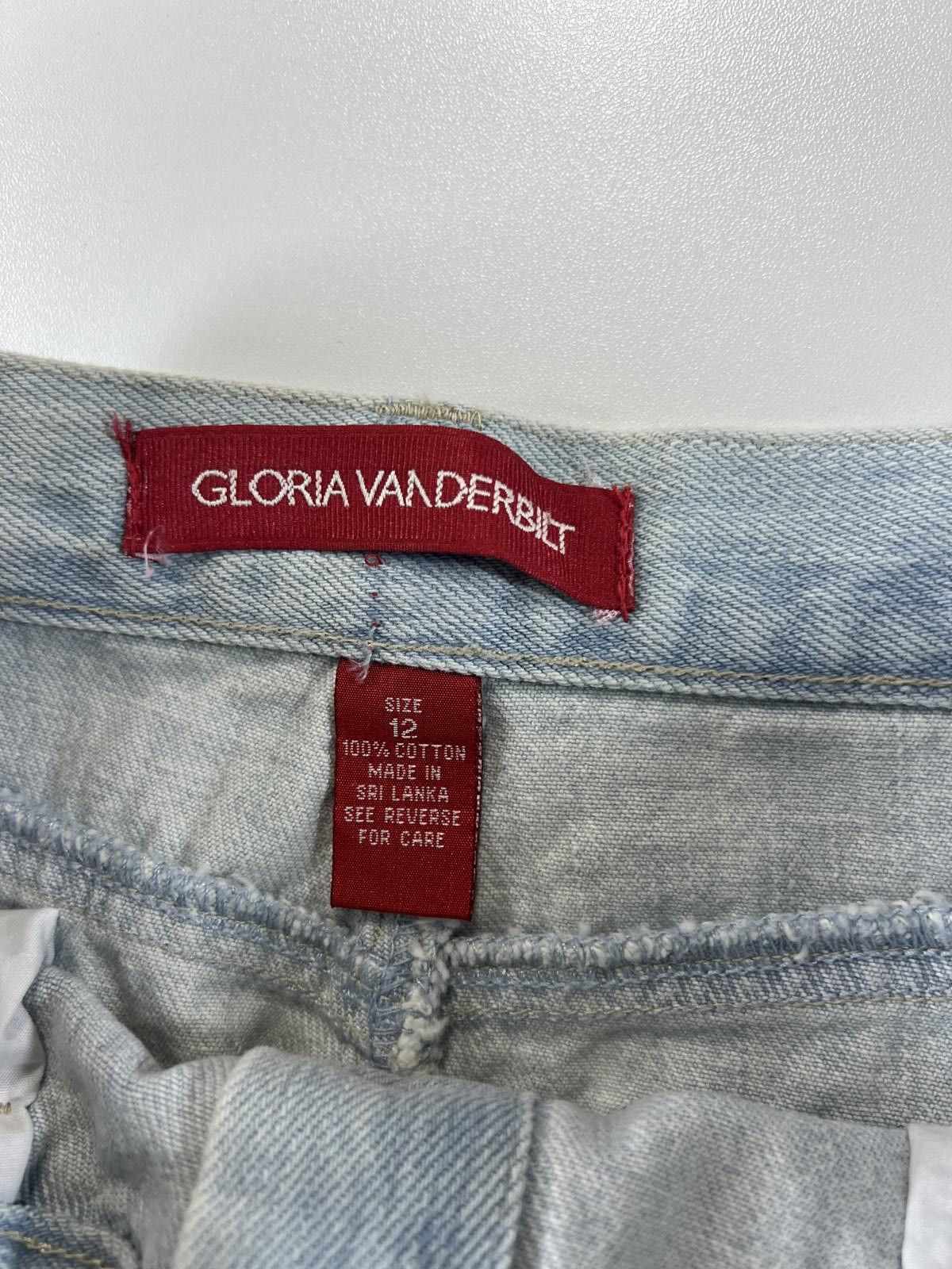Unknown London Vintage Gloria Vanderbilt Light Blue Denim Skirt Size 34" / US 12 / IT 48 - 4 Thumbnail